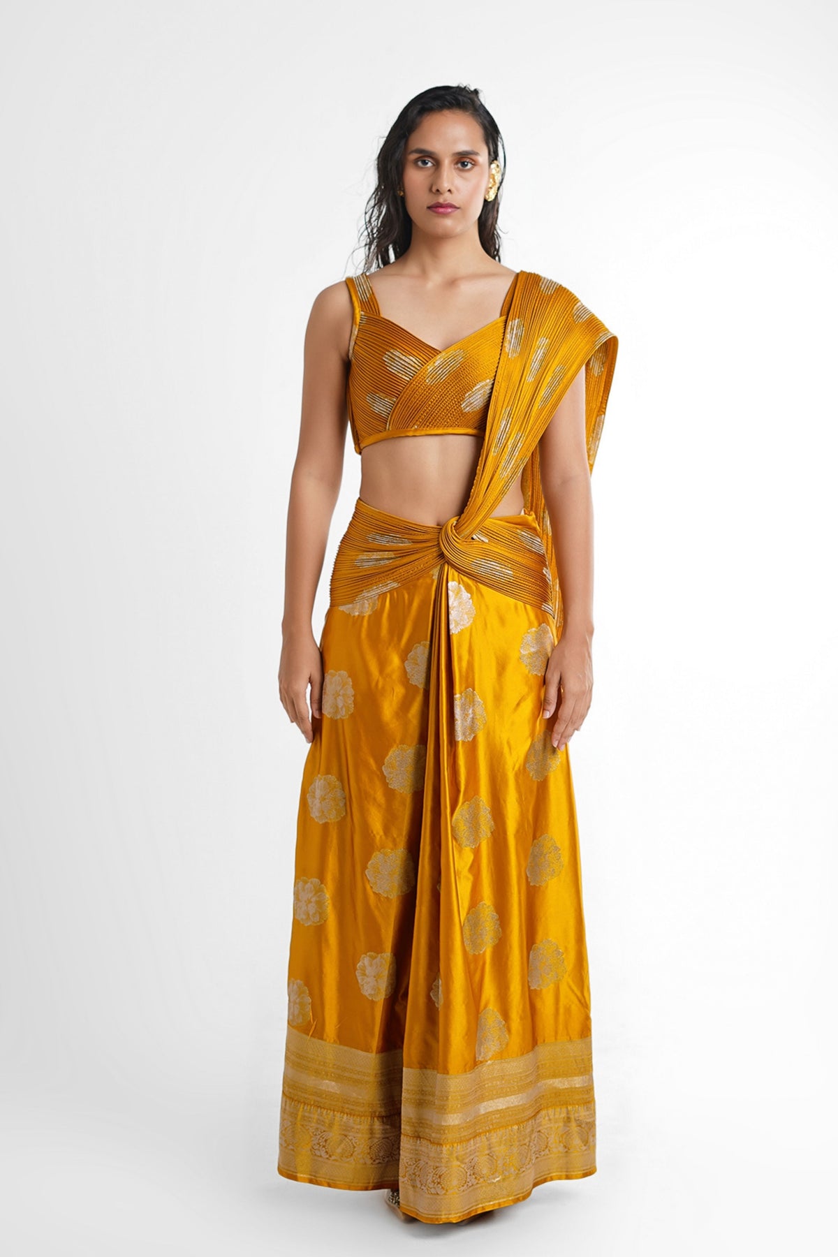 Alia Banarasi Pre-stitched Saree