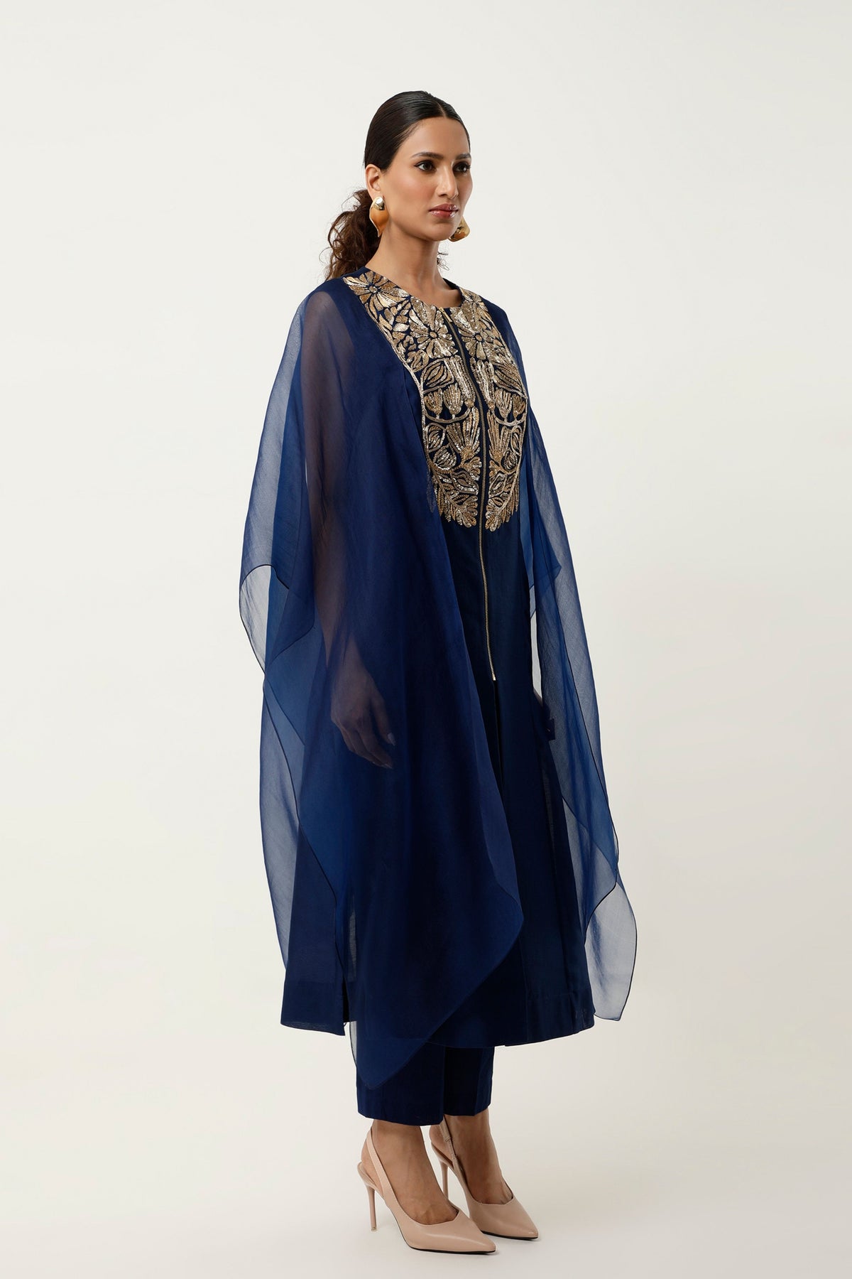 Indigo Cape Kurta Set