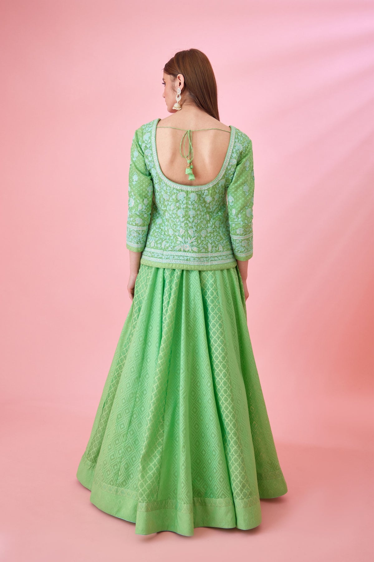 Irish green Lehenga set