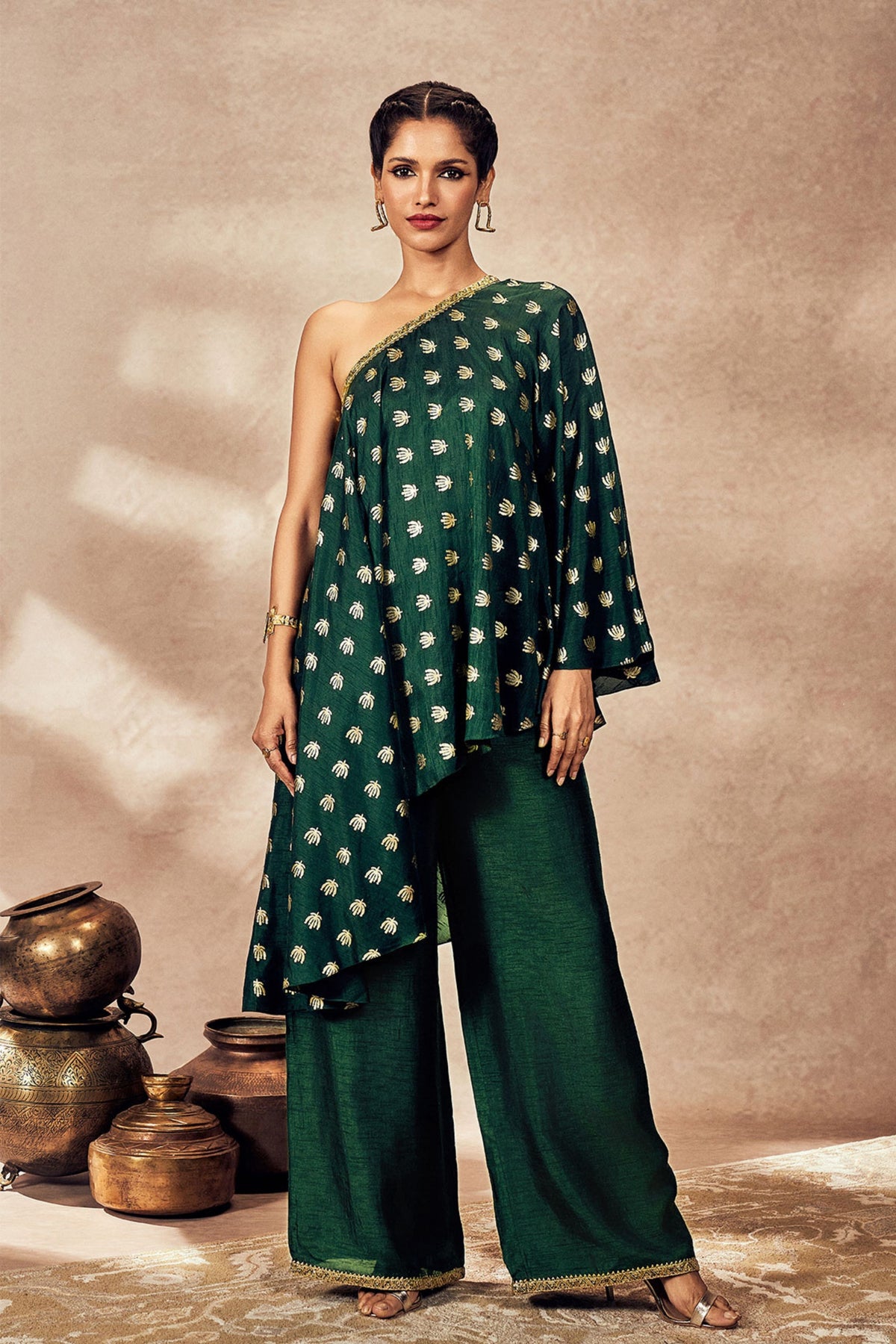 Green Palmscape Tunic Set