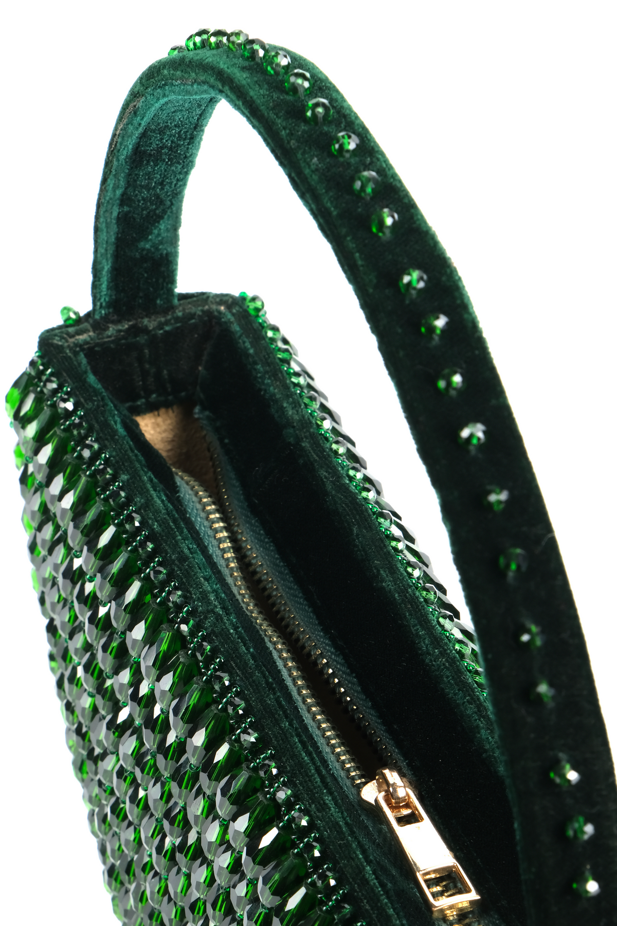 Clara Green Embellished Handbag