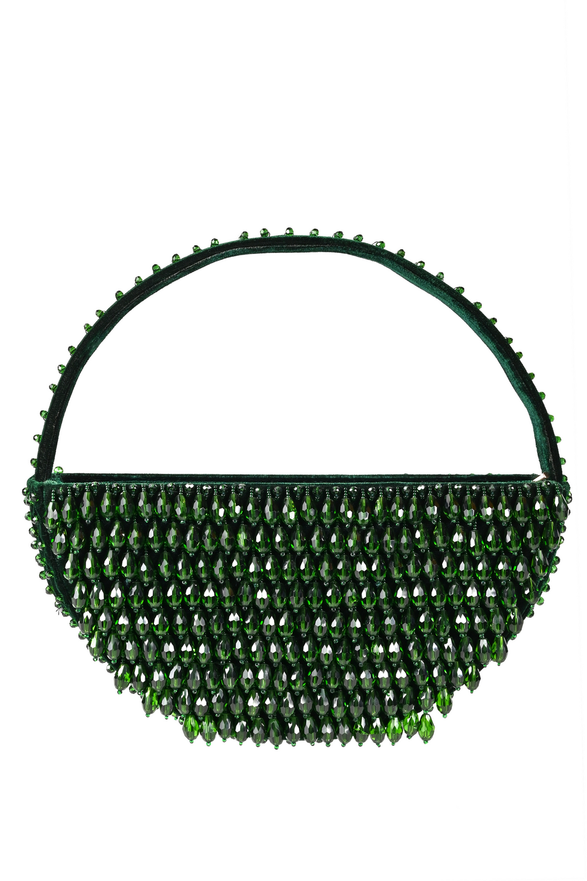 Clara Green Embellished Handbag