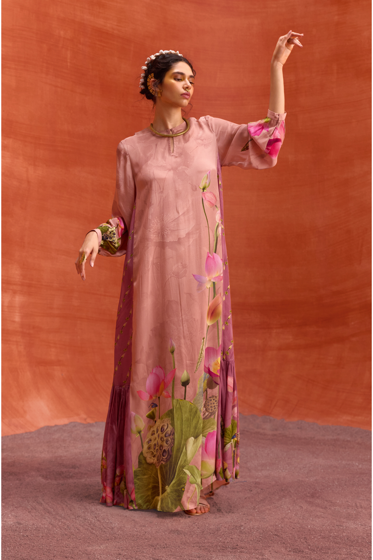 Dusty Pink Naira Jalabiya Dress