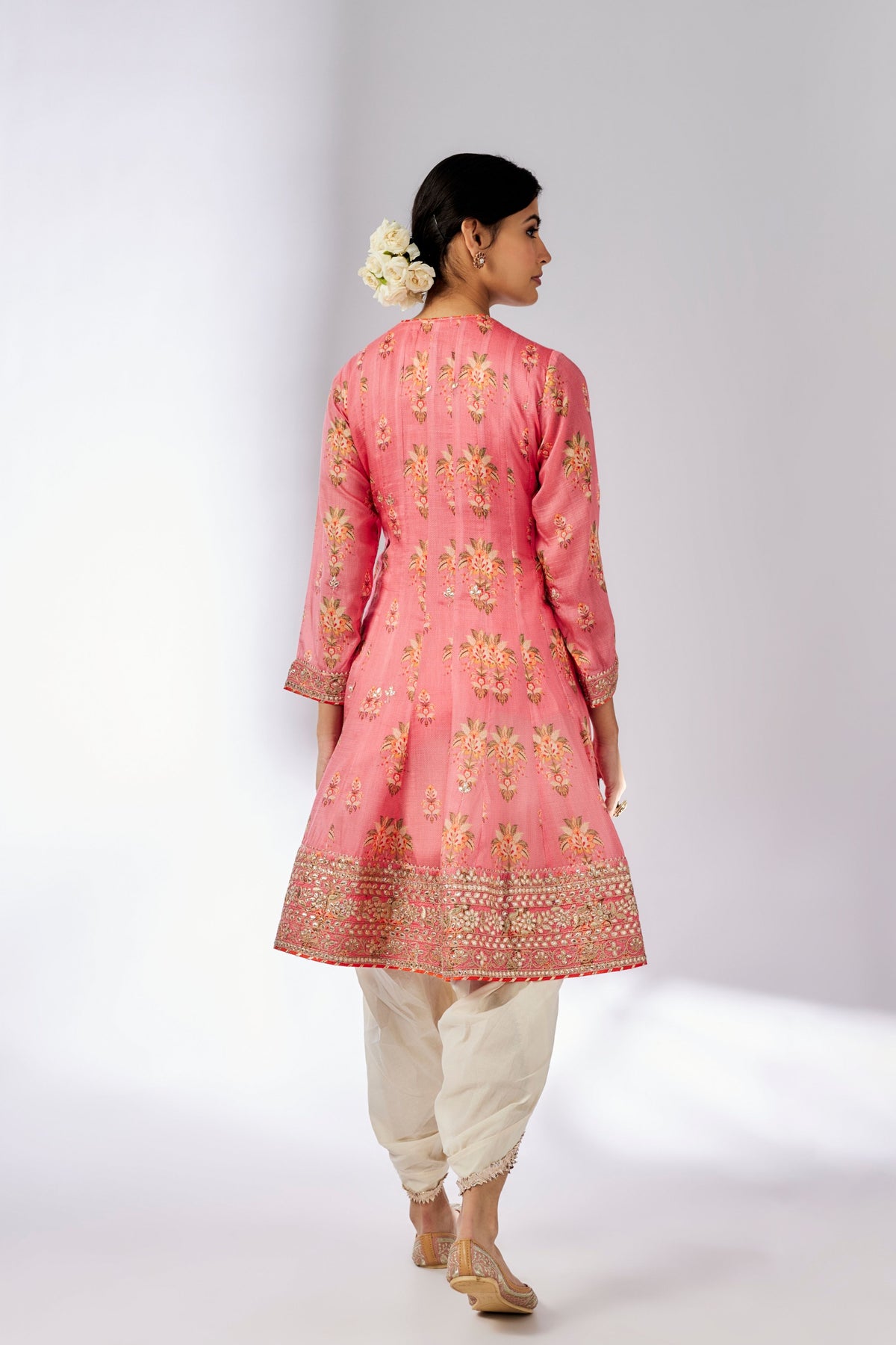 Pink Ekta Kurta Dhoti Set