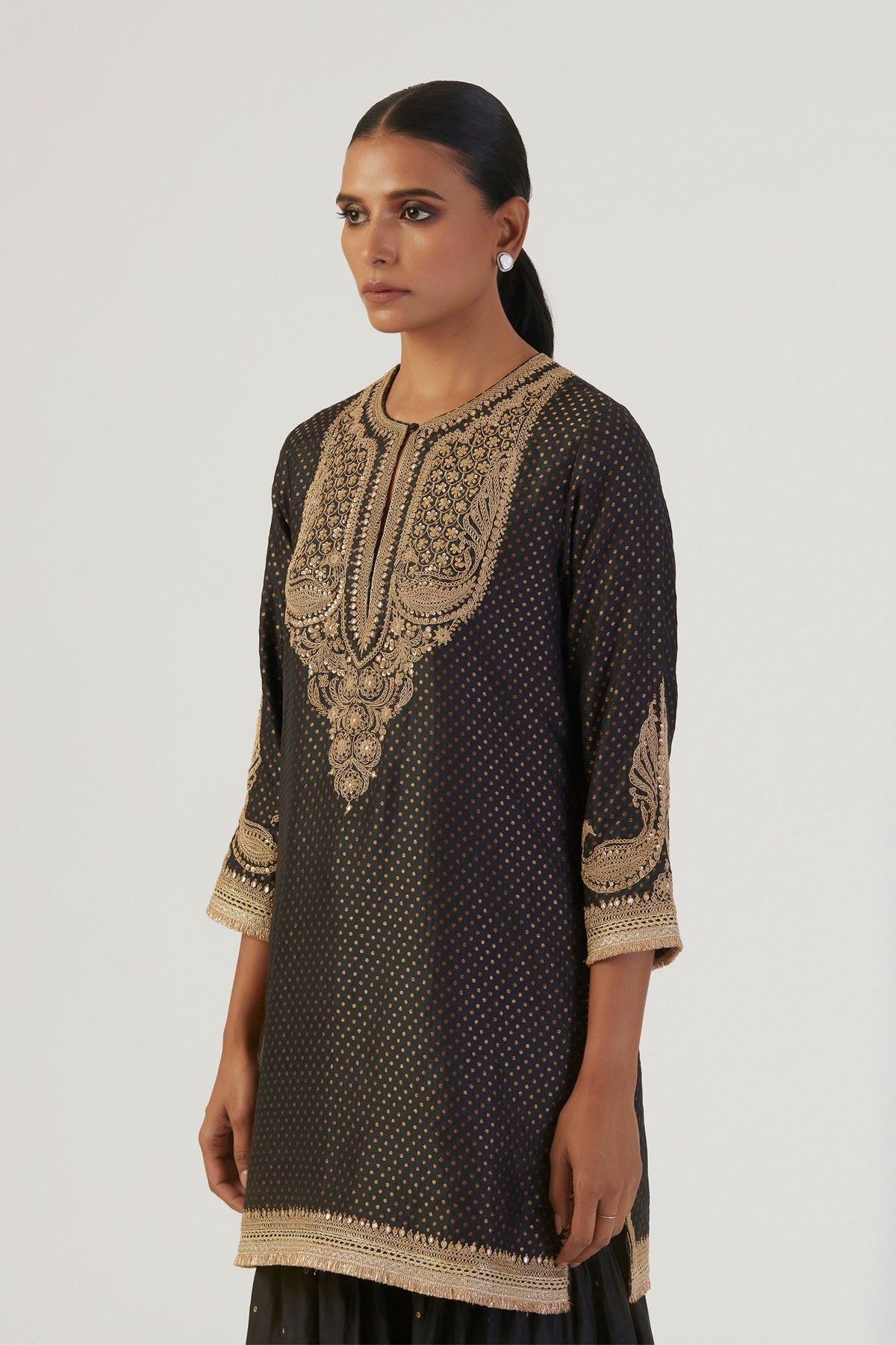 Aza Black Kurta and Sharara