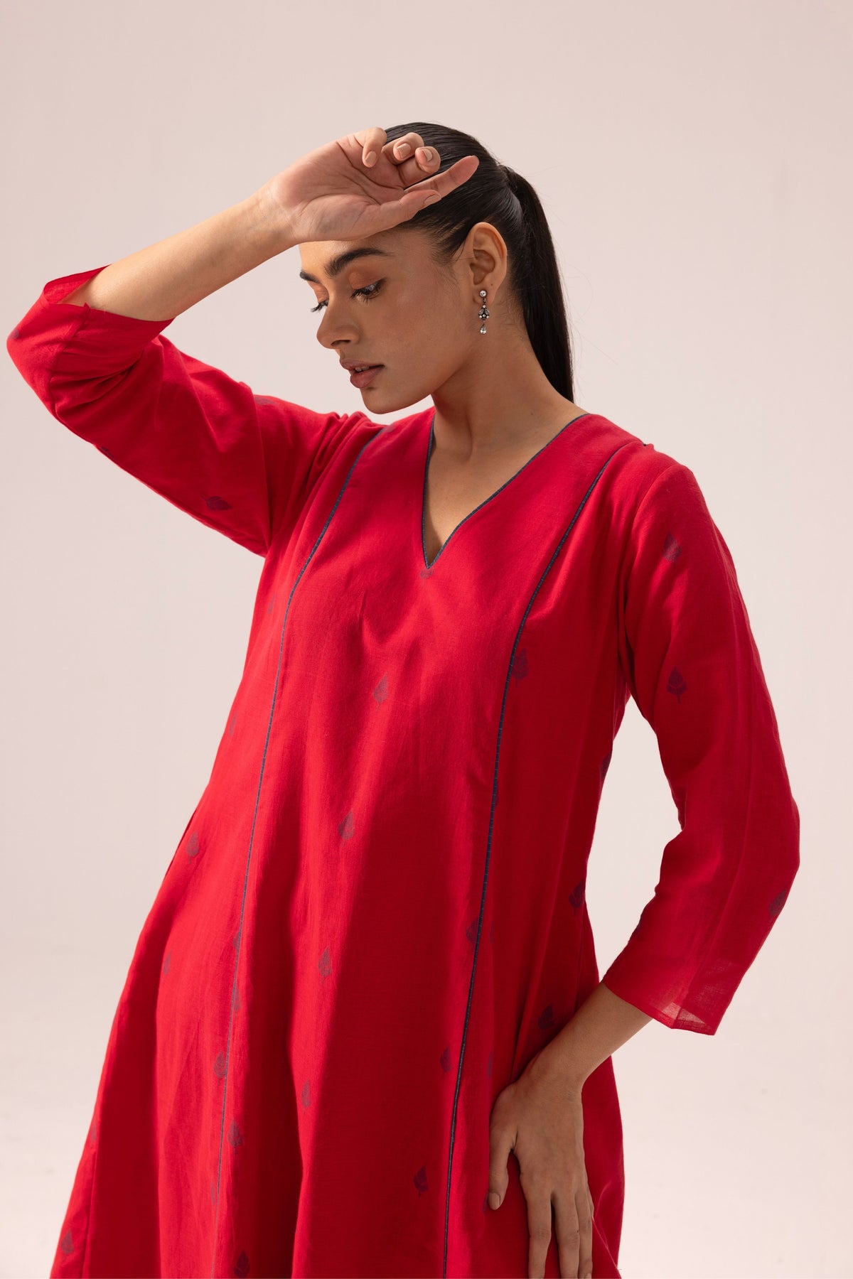 Shloka Red Kurta Set