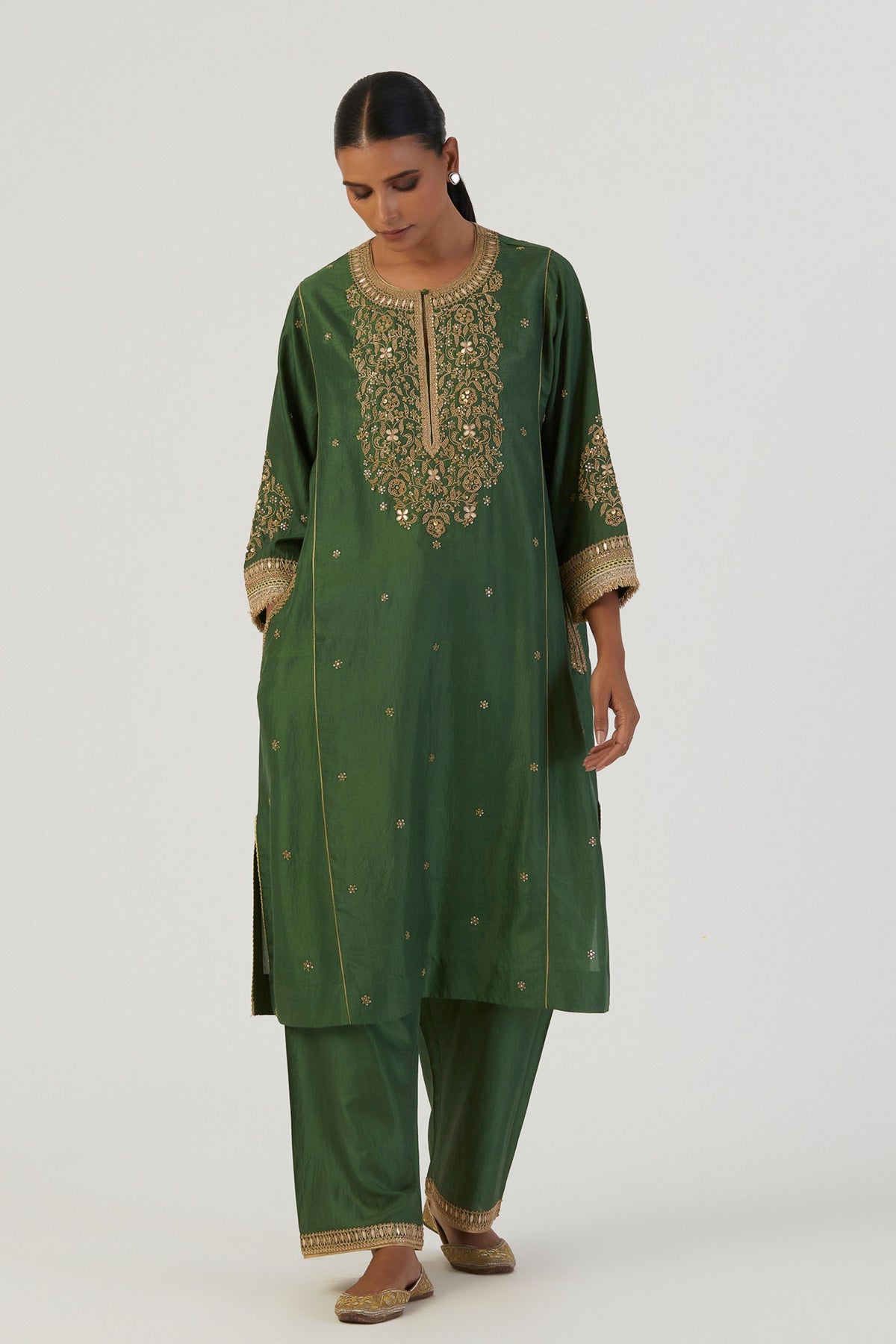 Zia Green Kurta and Pants