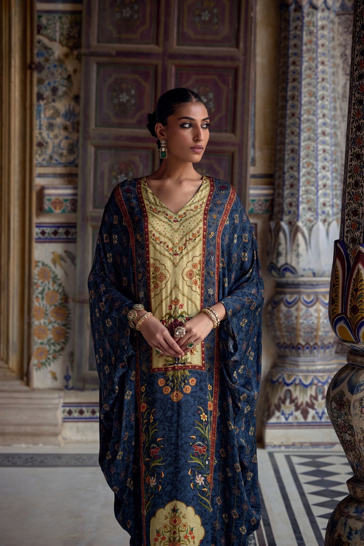 Prussian Blue Saisha Kaftan