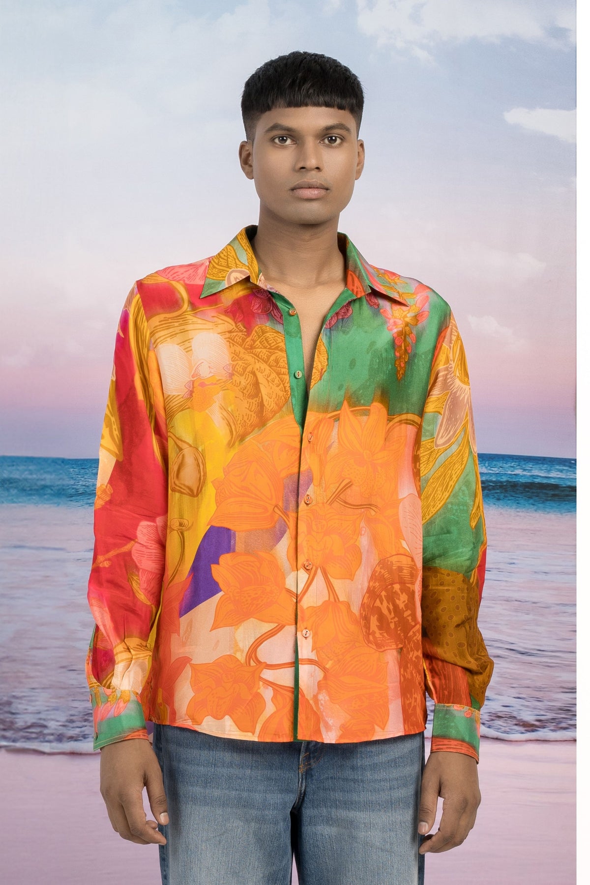 Sunset Lover Silk Shirts