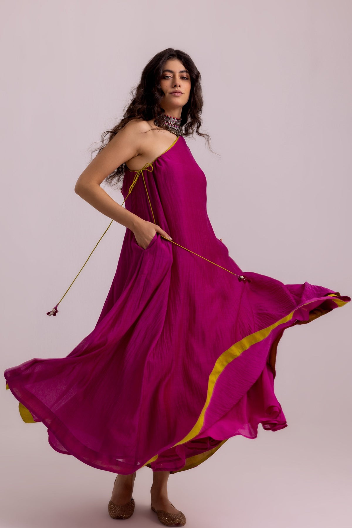 Isabella Magenta Dress