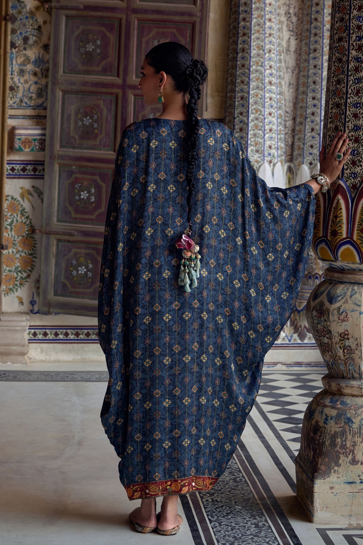 Prussian Blue Saisha Kaftan