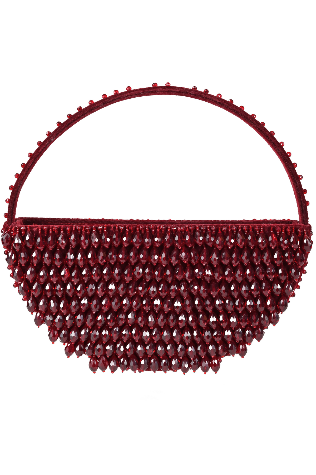 Clara Maroon Embellished Handbag