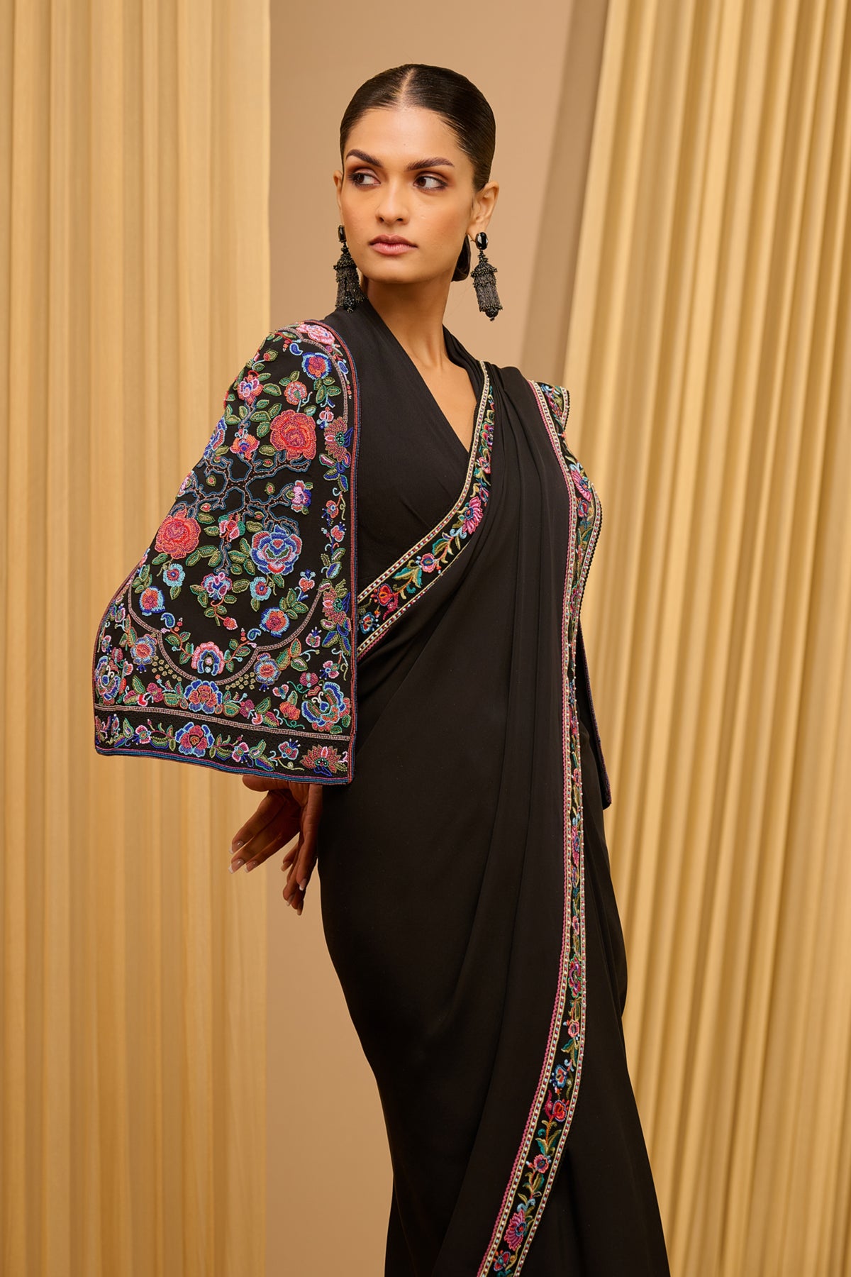 Classic Black Saree Set