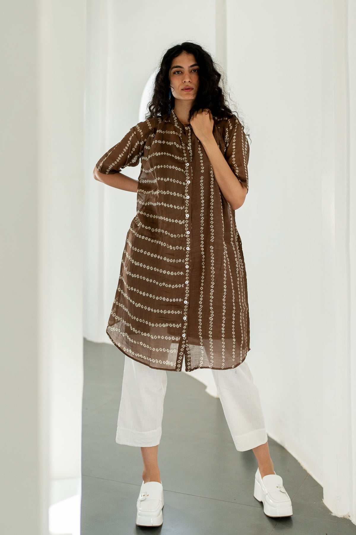 Rosewood Bandhej Tunic Set