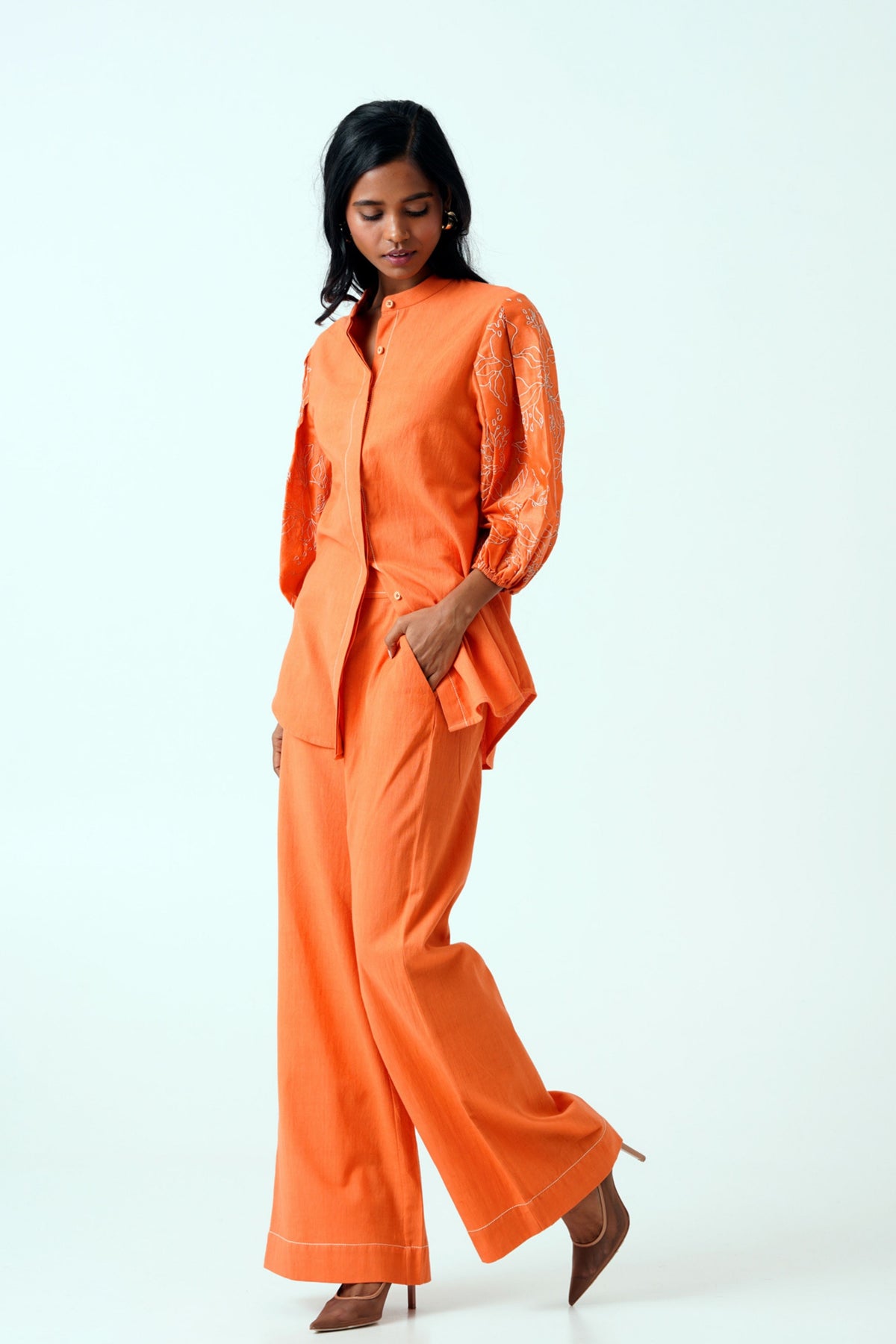 Sunset Orange Oba Co-ord Set