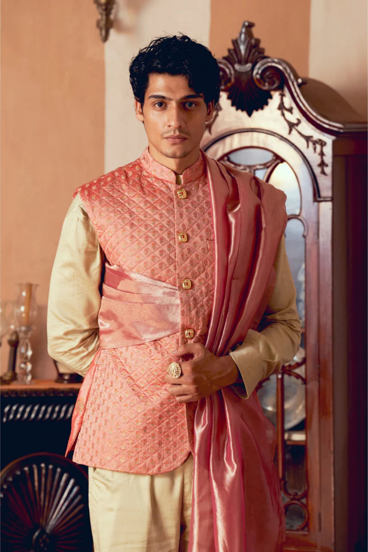 Coral Nehru Jacket