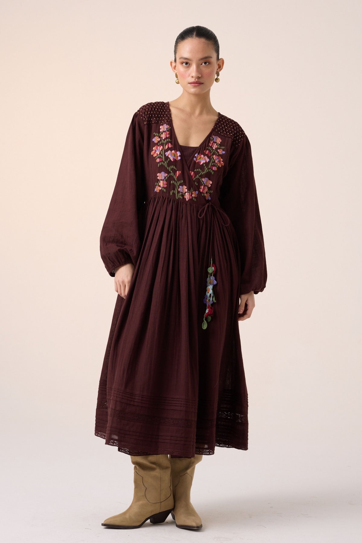 Poem Maroon Dress