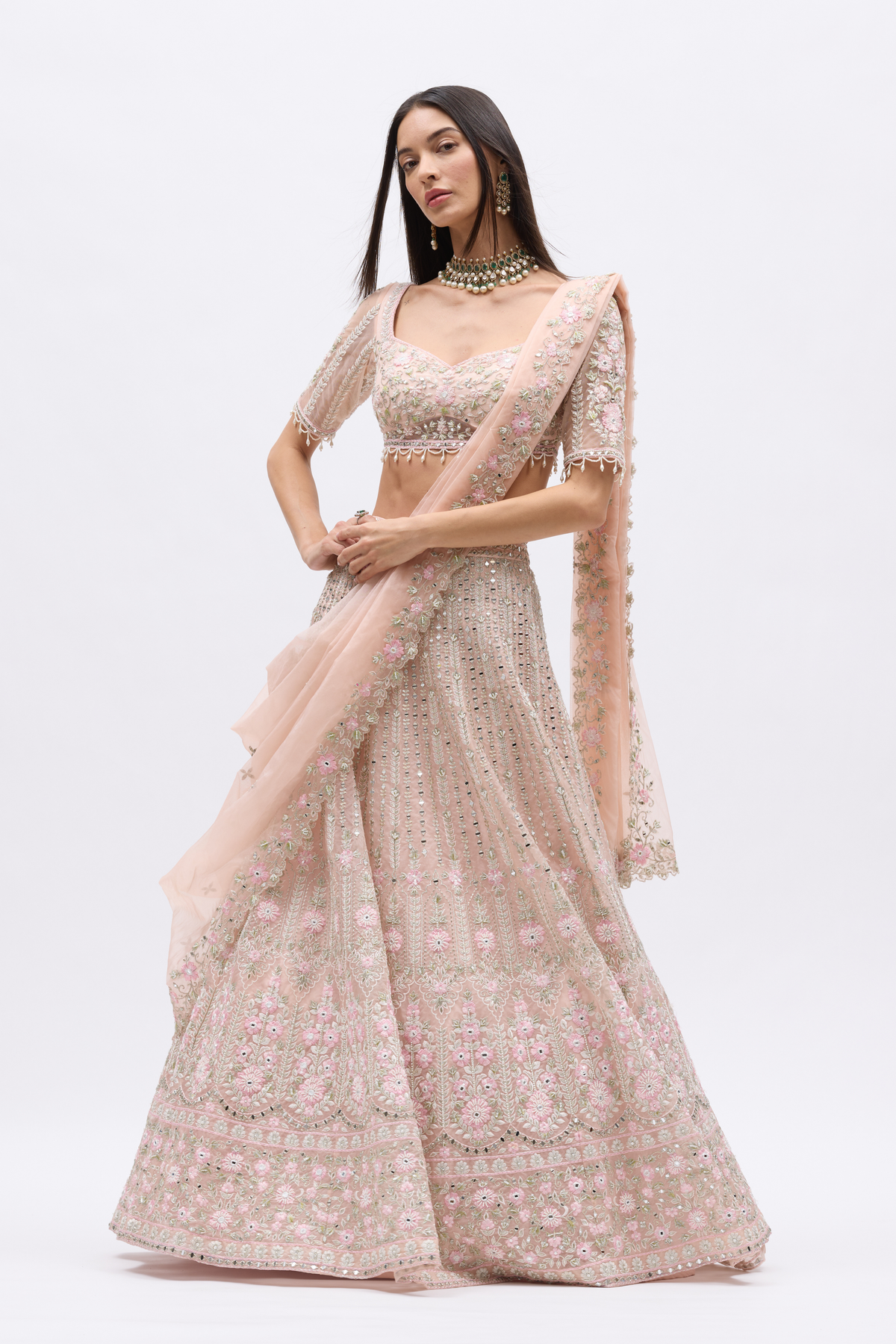 Mirror Bouquet Lehenga Set