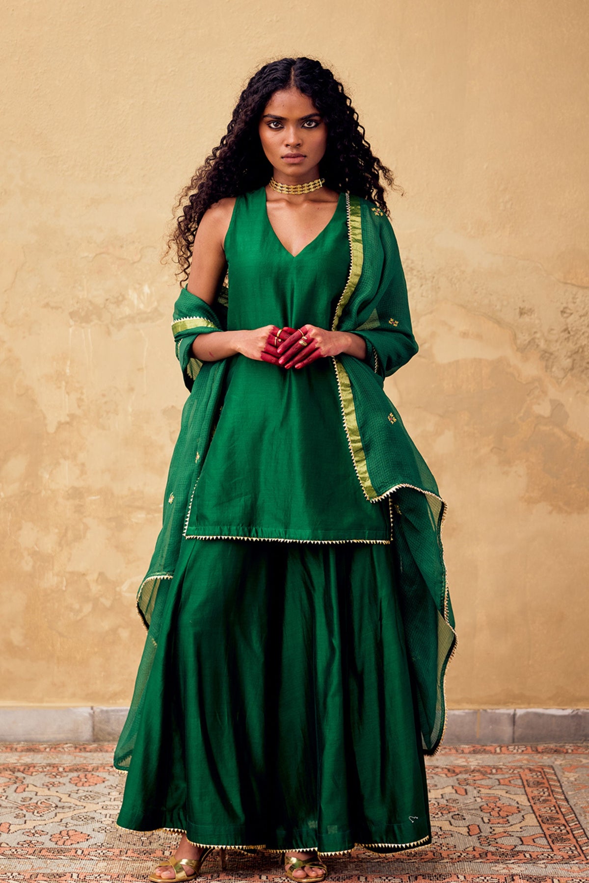 Mehfil Sharara in Green