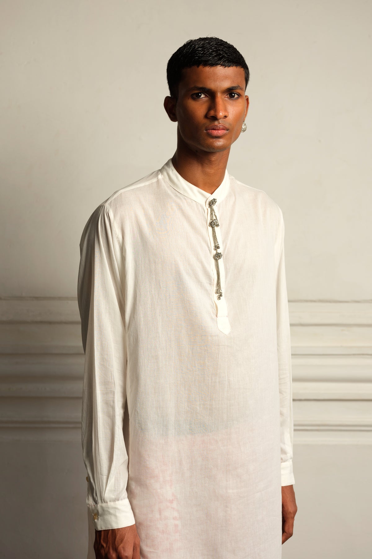 Long sleeve voile kurta