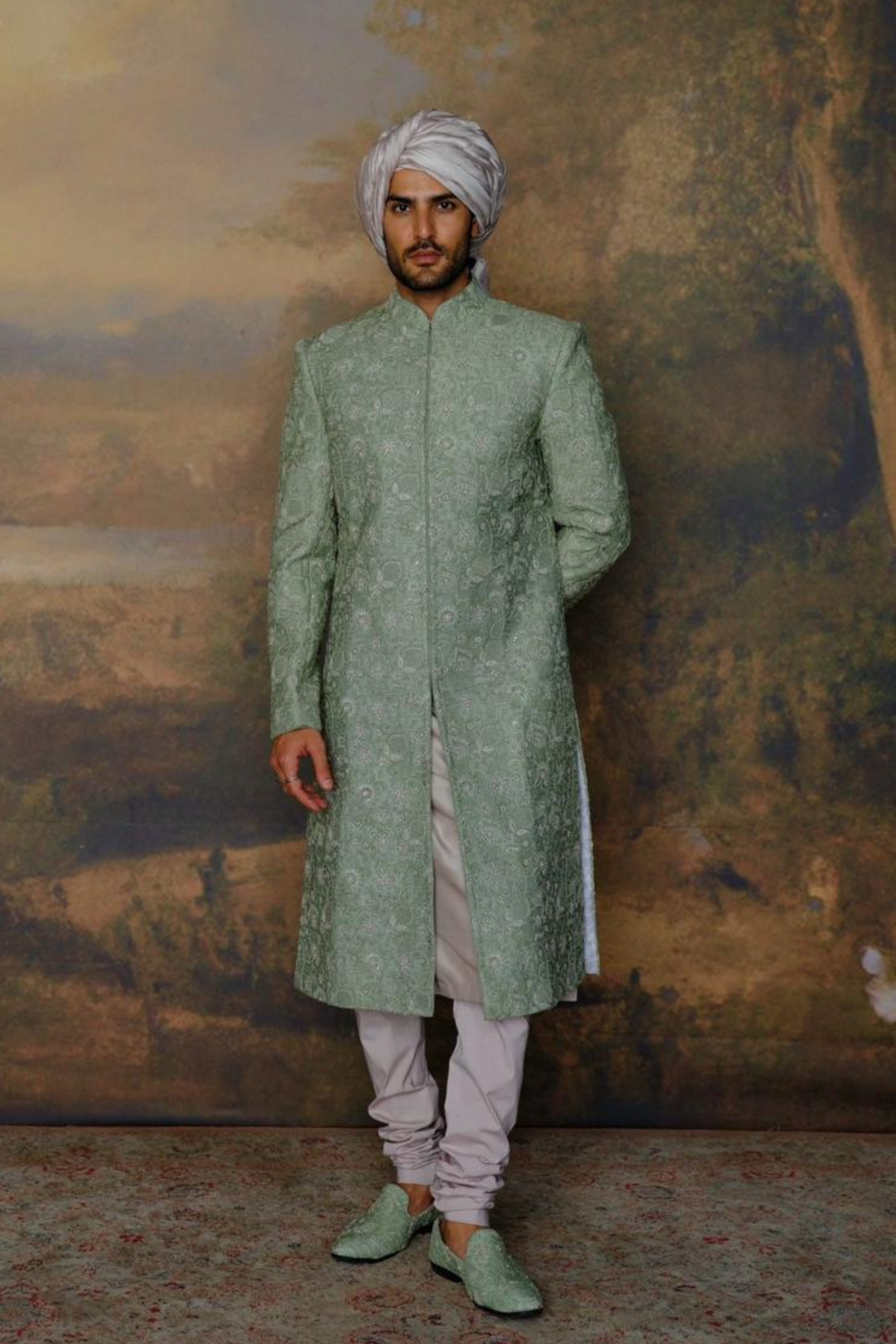 Chikankari Sherwani Set