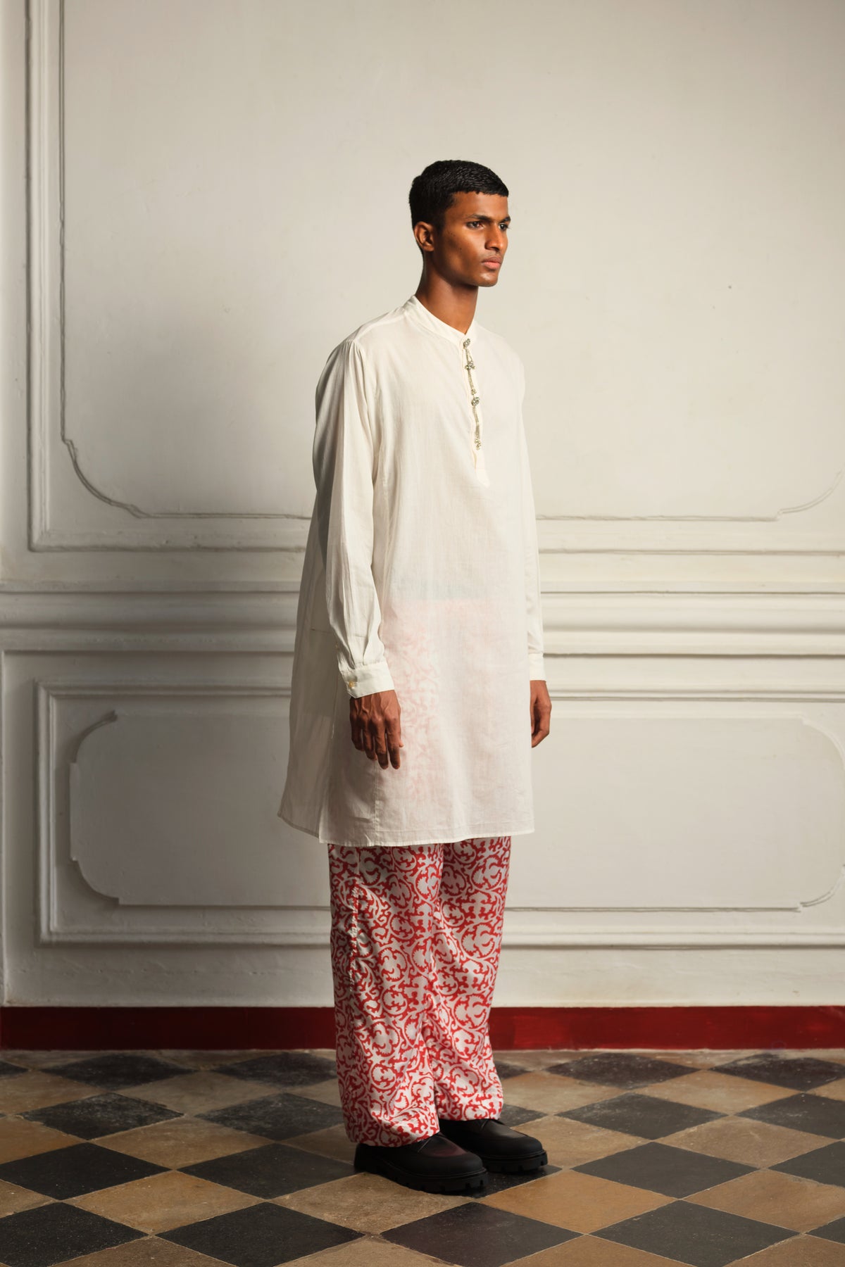 Long sleeve voile kurta