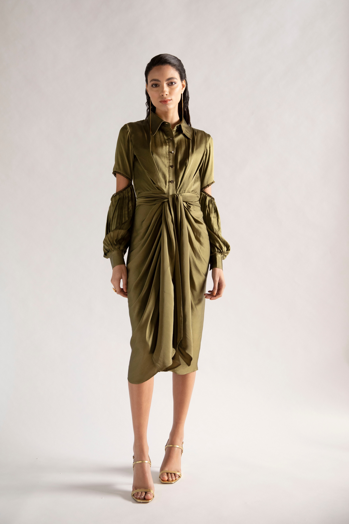 De Fête Olive Green Dress