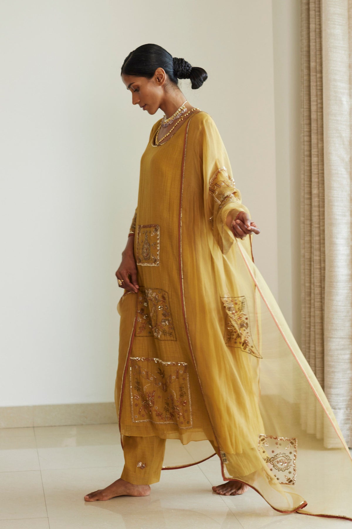 Yellow Akaari Dupatta