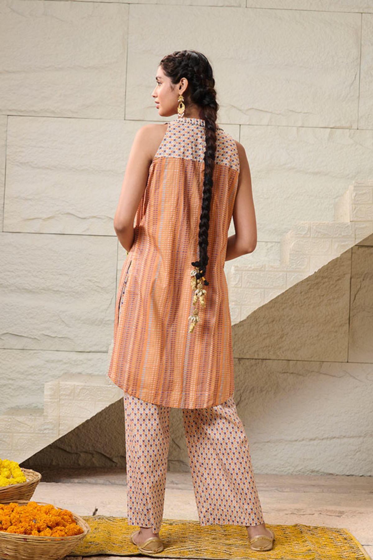 Geet Peach Kurta Set