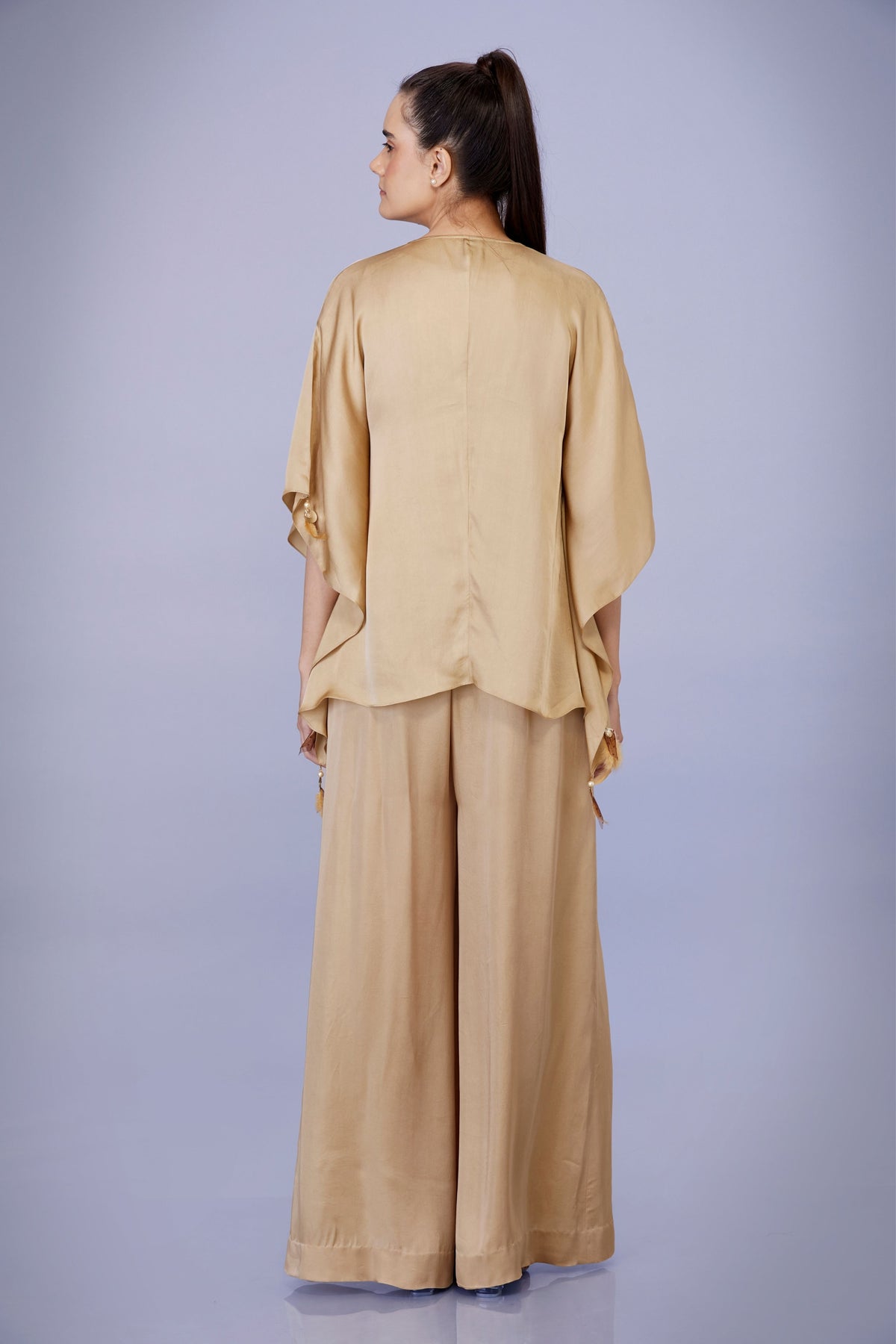 Light Gold Kaftan With Jumpsuit