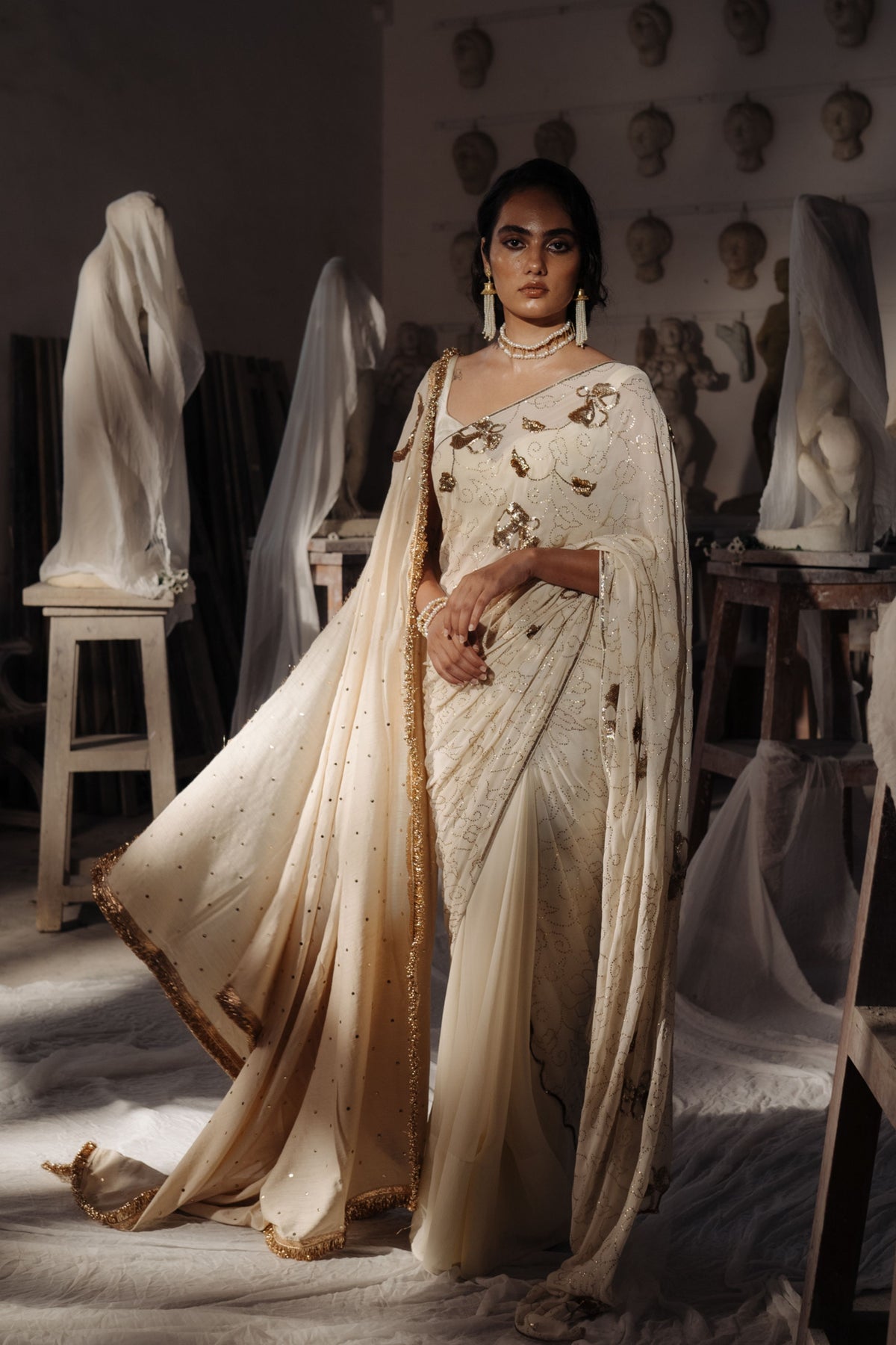 Cocoon Ivory Saree