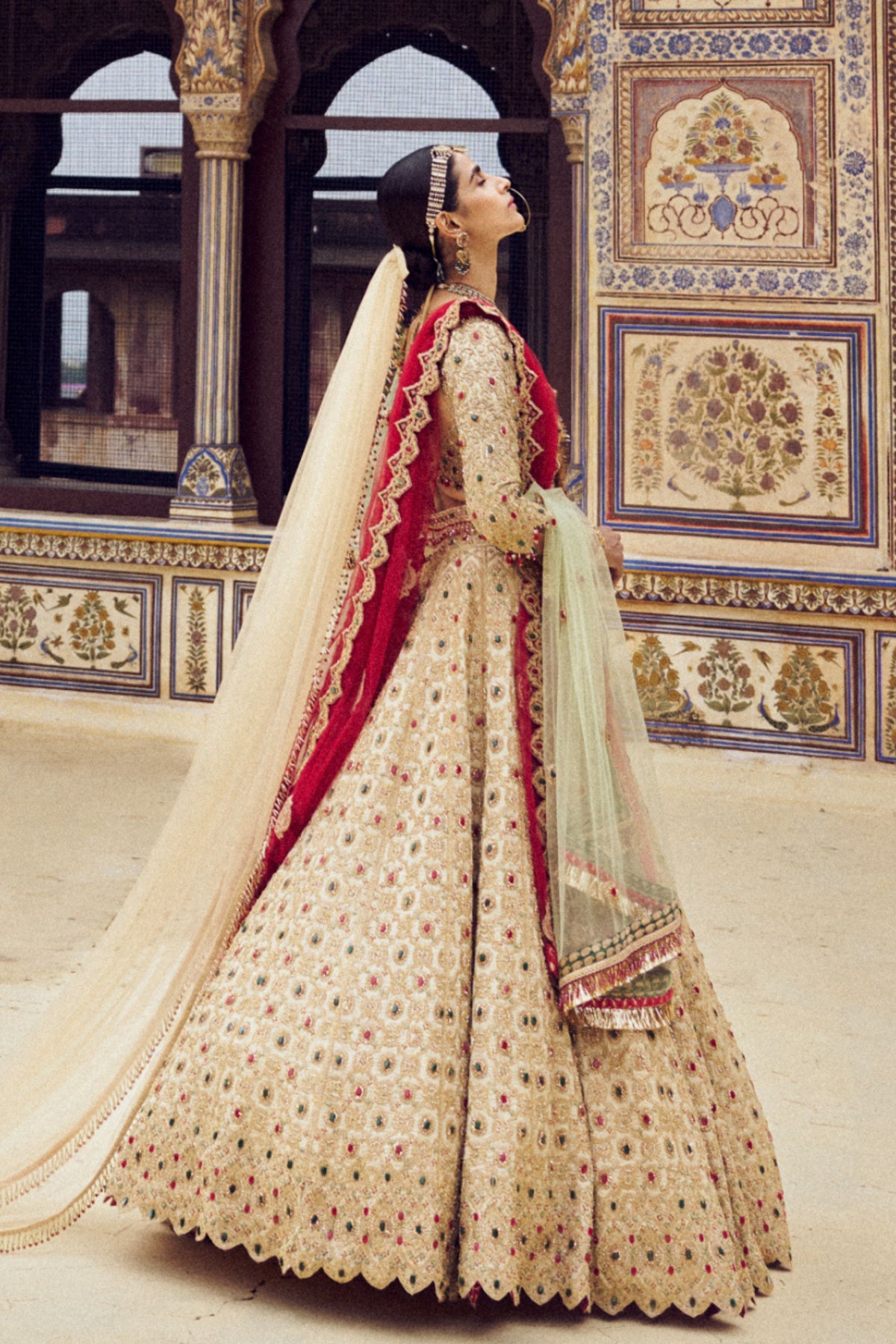 Golden  Tissue Lehenga Choli Set