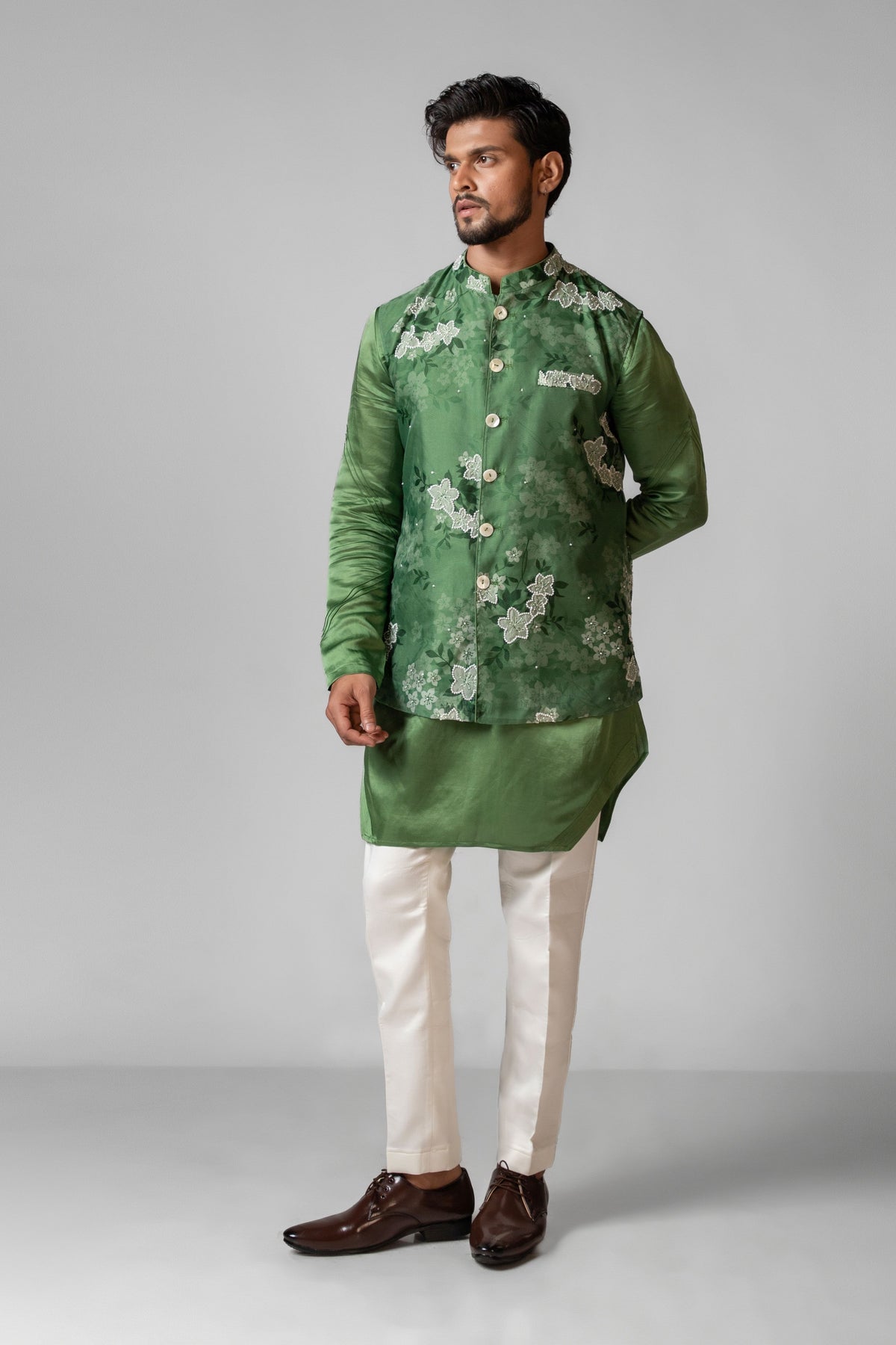 Floral Sage Kurta Set