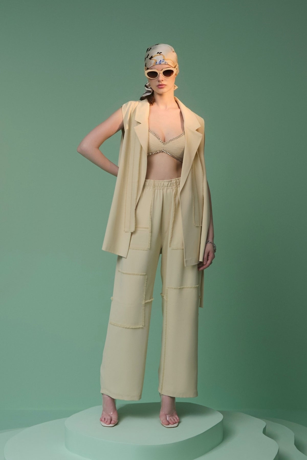 Butterscotch Sleeveless Trouser