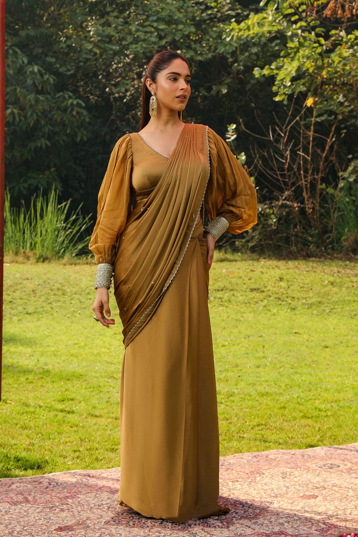 Honey Gold Drape Saree