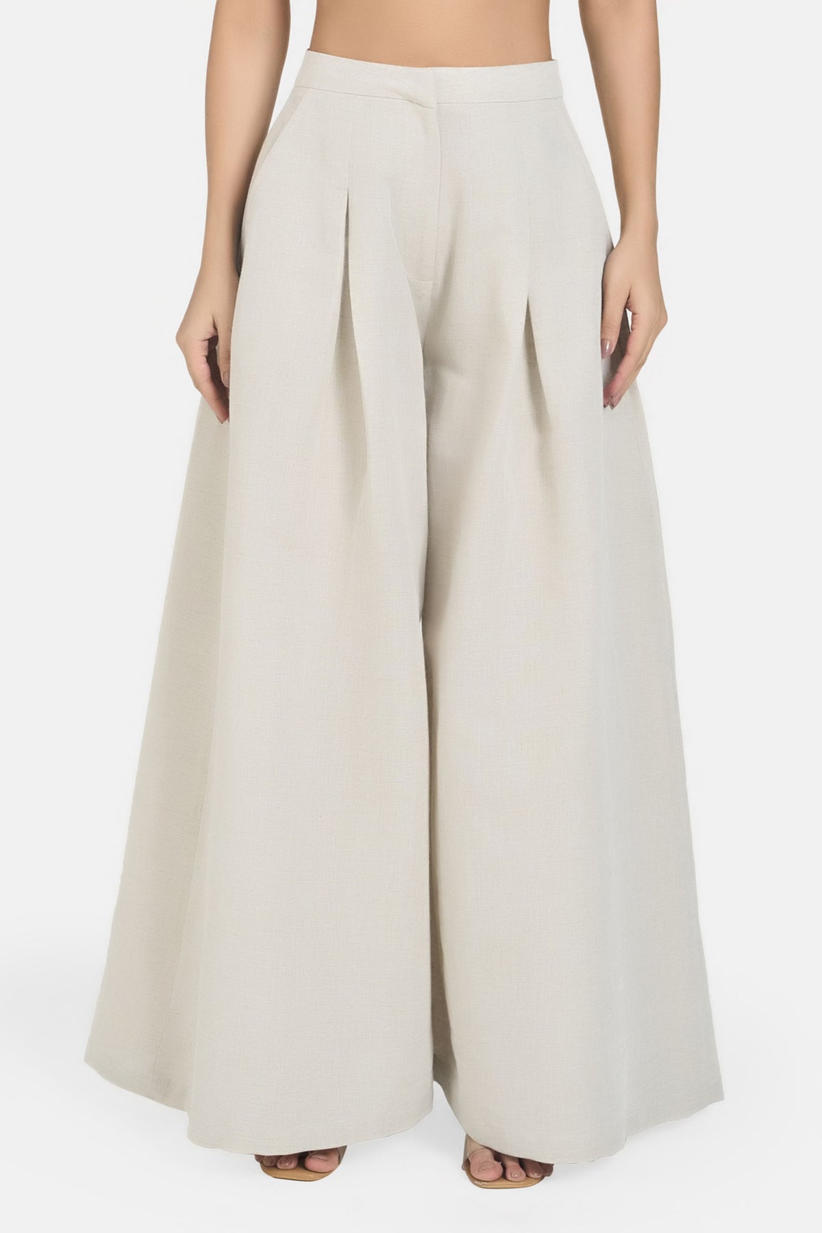 Beige Palazzo Pant