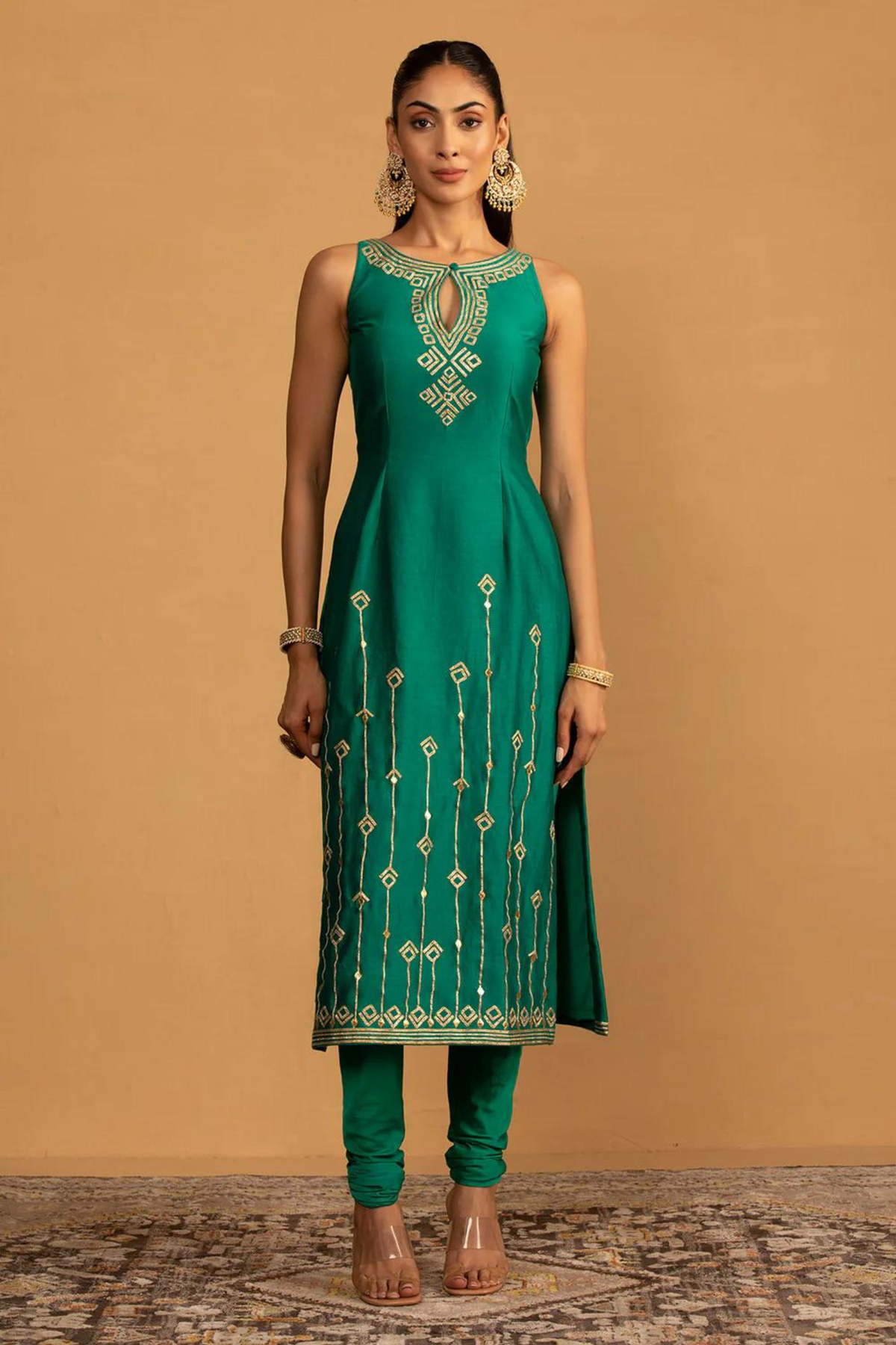 Bottle Green Kurta Set