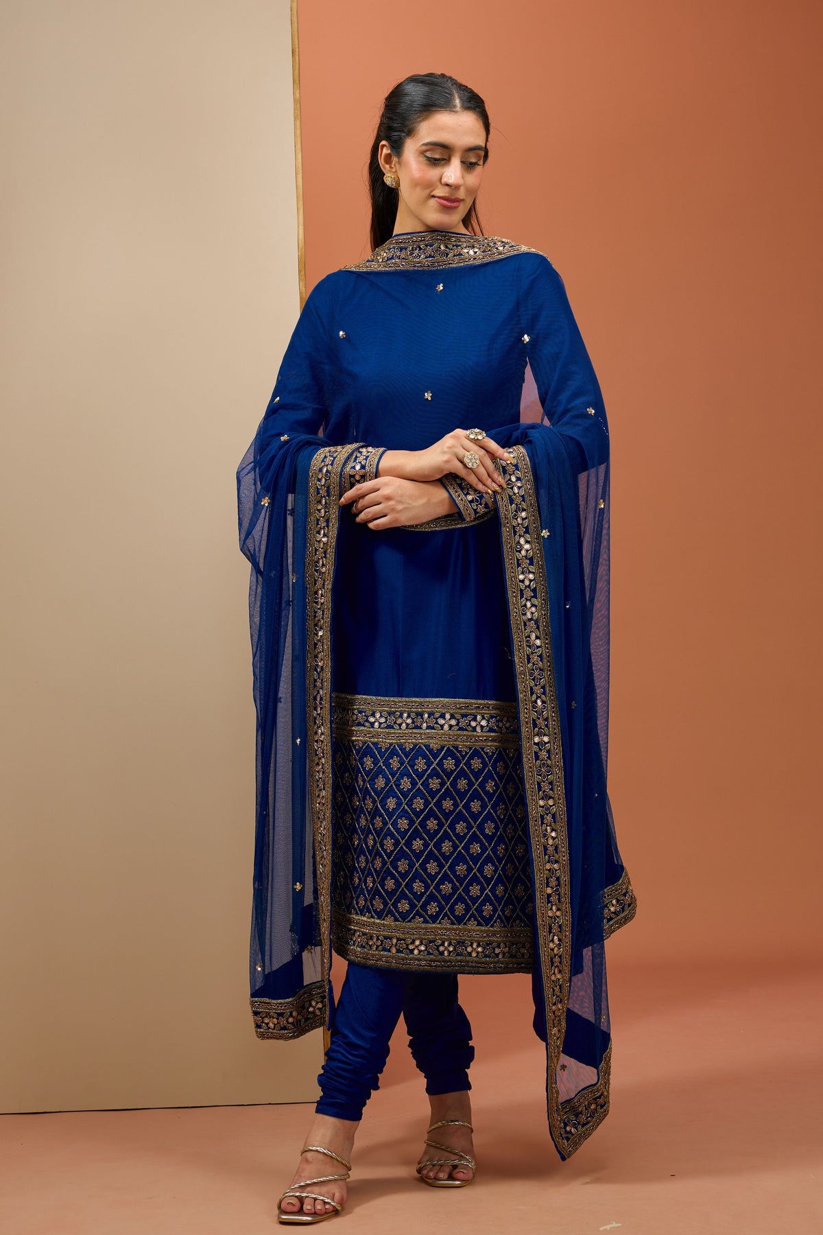 Blue Straight Kurta Set