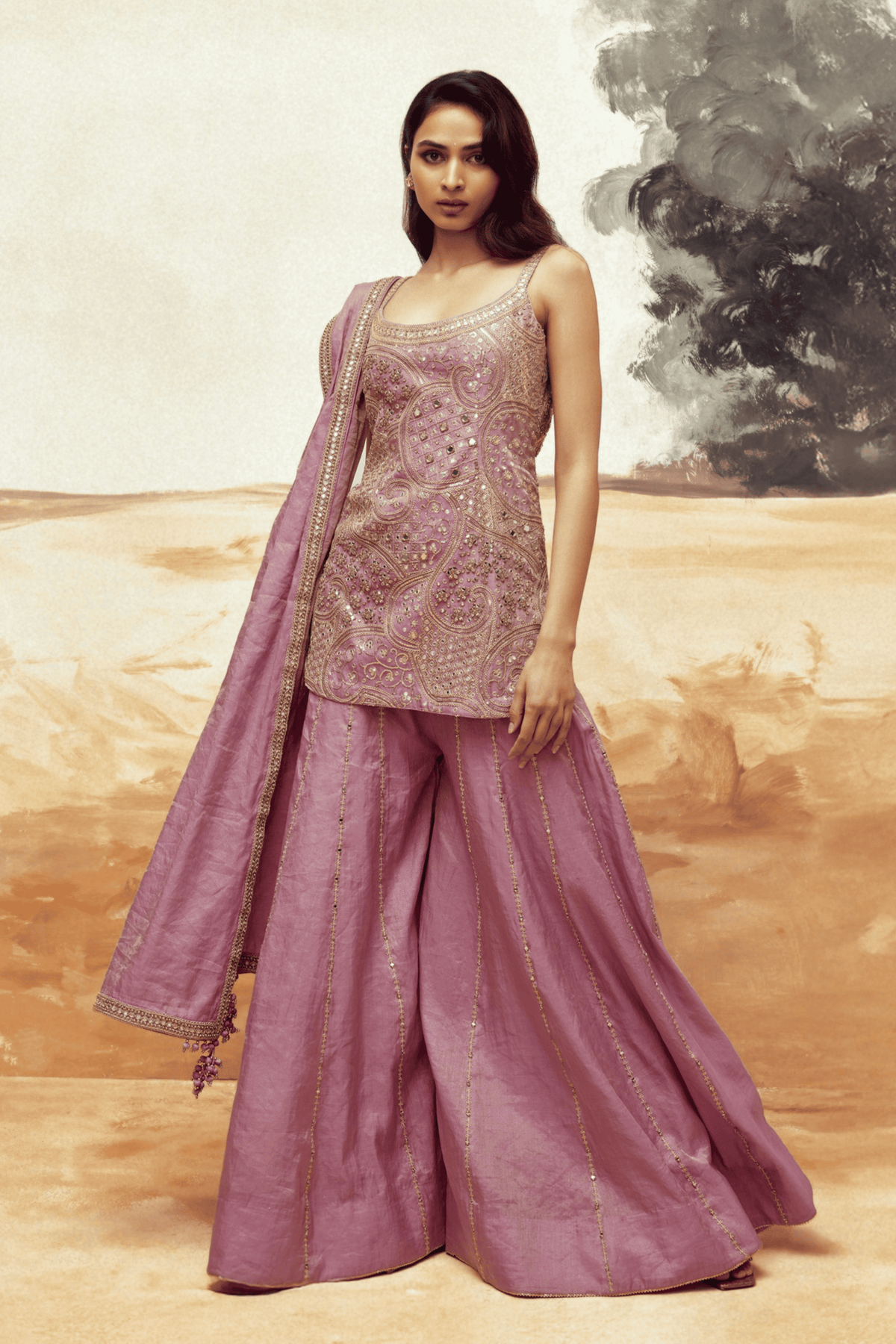 Lilac Sharara Set