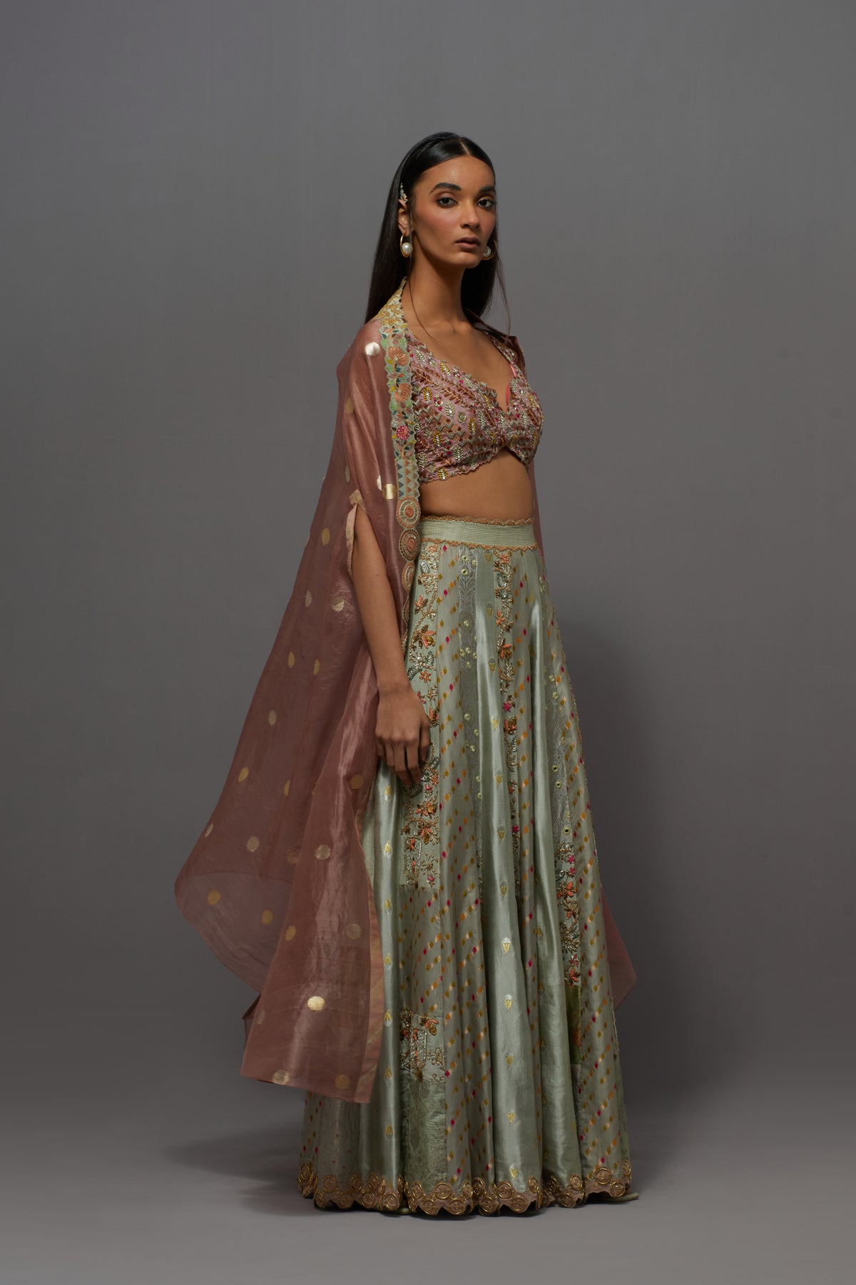 Aqua Sharara Set