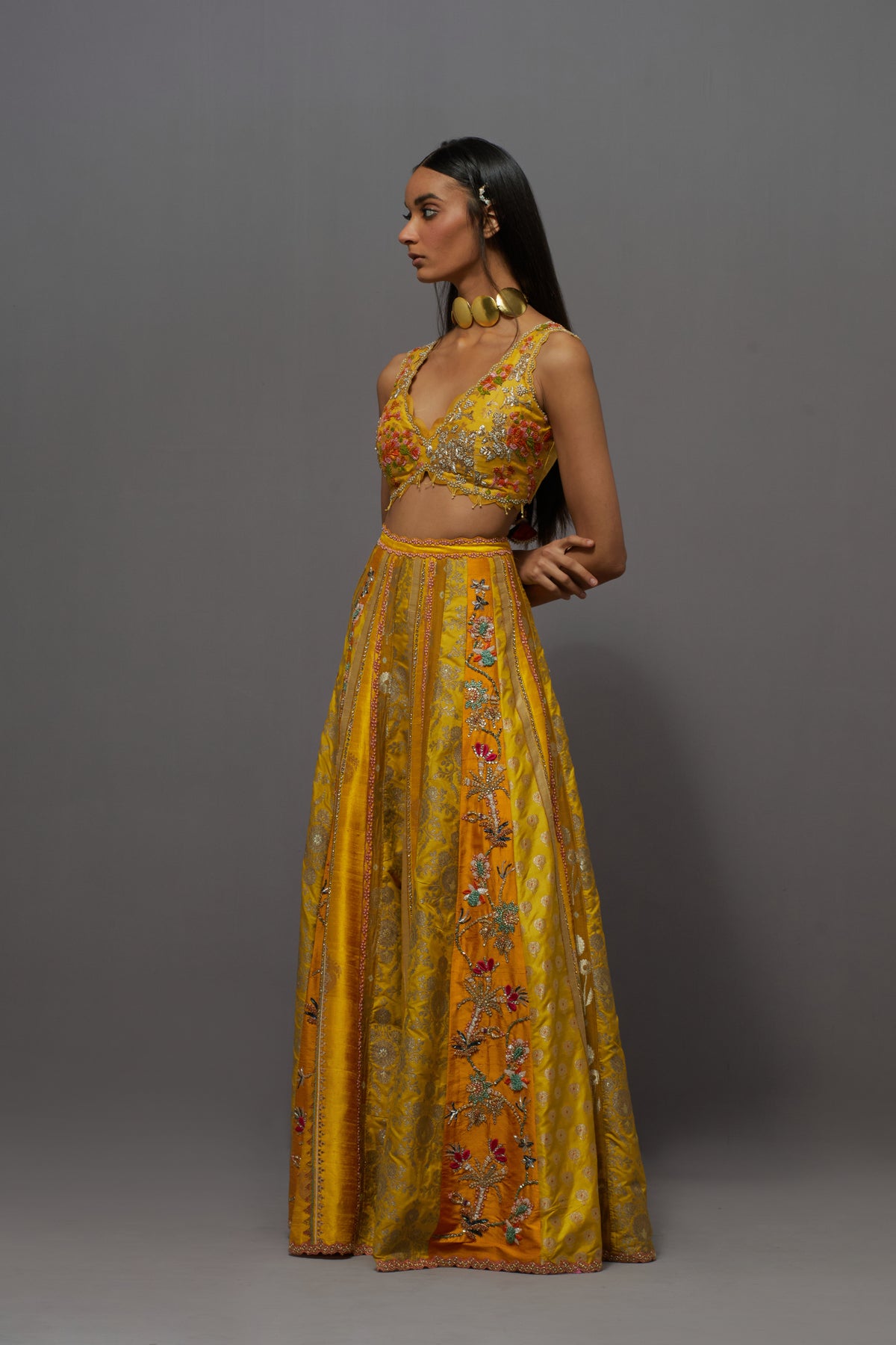 Yellow Sharara Set