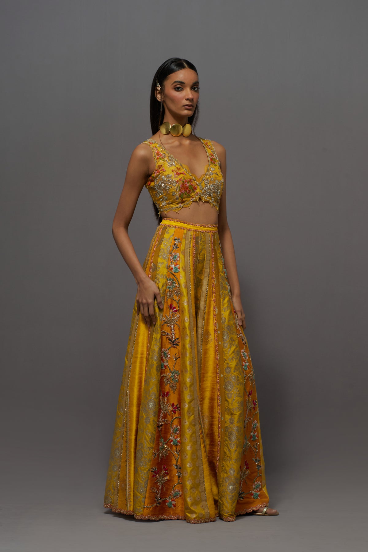 Yellow Sharara Set