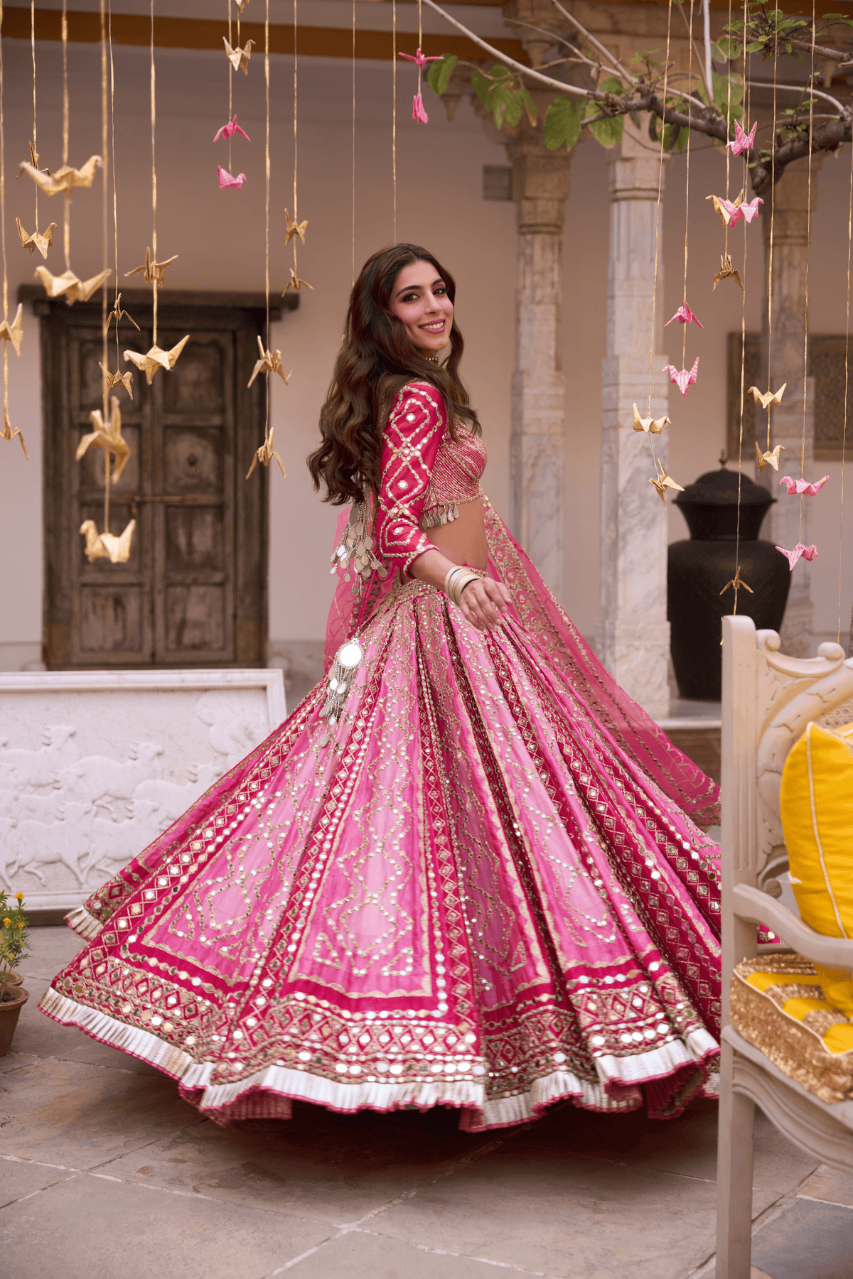 Begam Hues Printed Lehenga Set