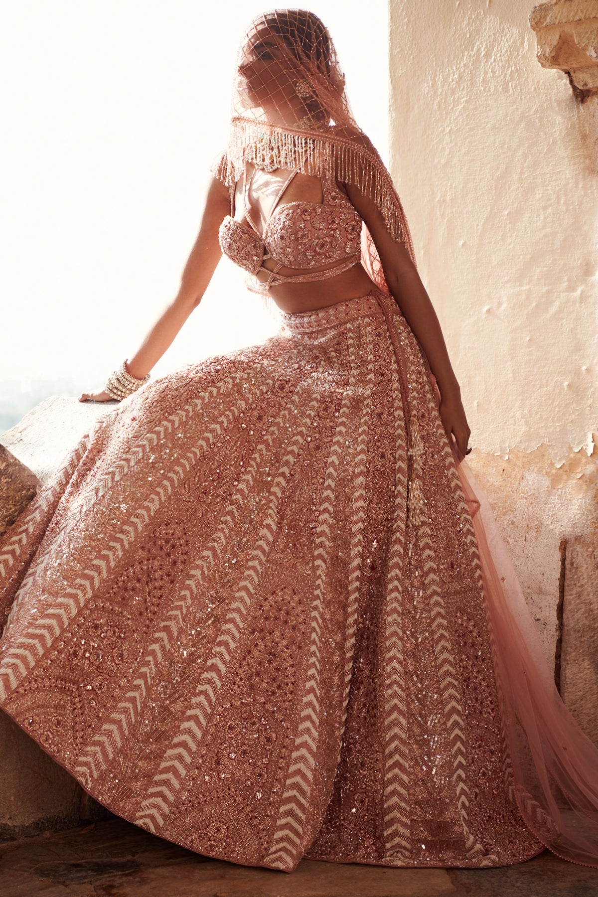 Pale Pink Bridal Lehenga