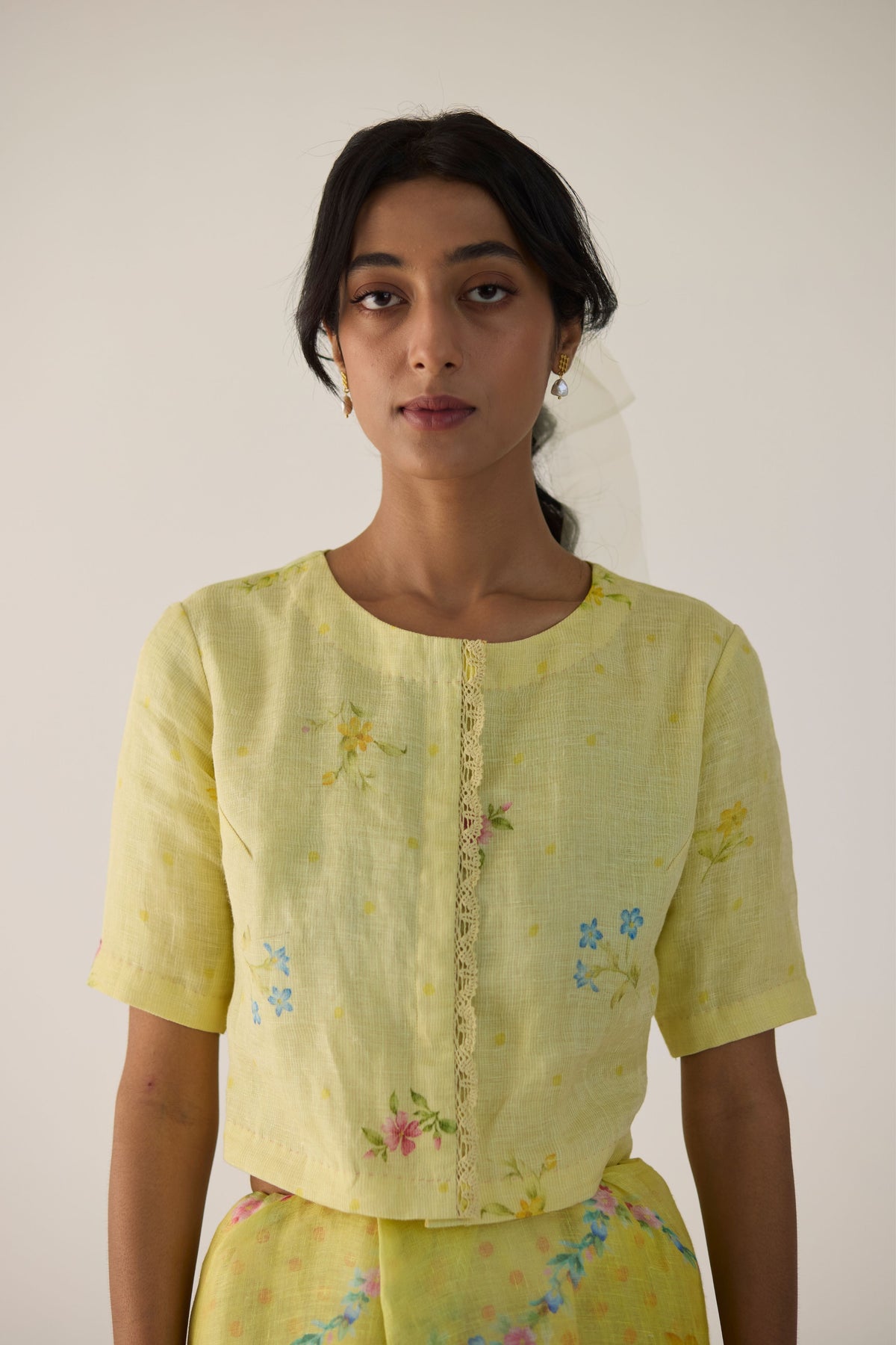 Yellow Lace Blouse Gulmarg