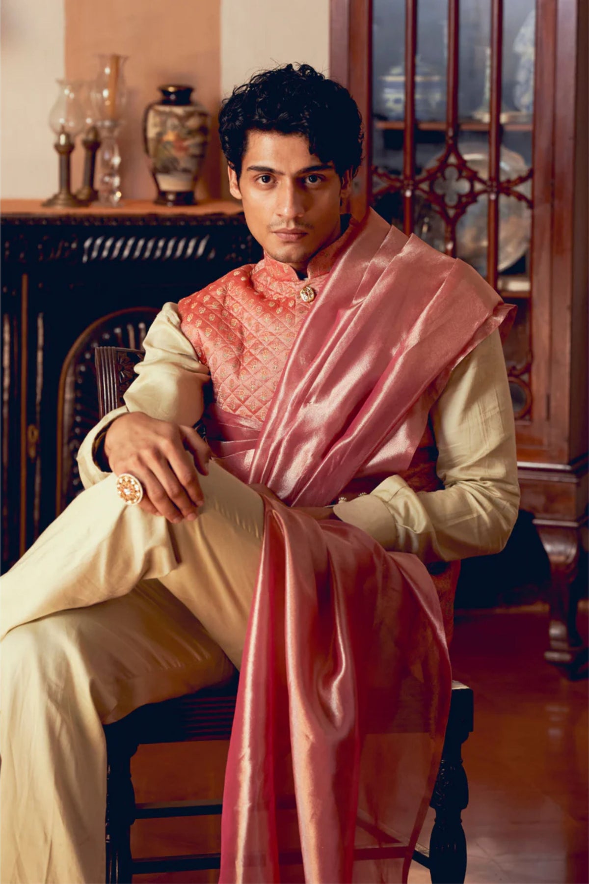 Coral Nehru Jacket