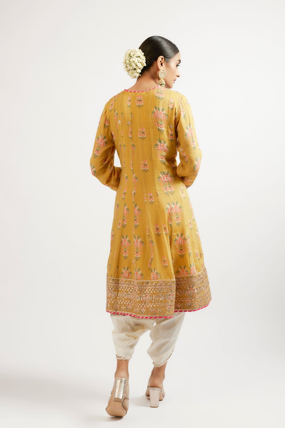 Mustard Ekta Kurta Dhoti Set