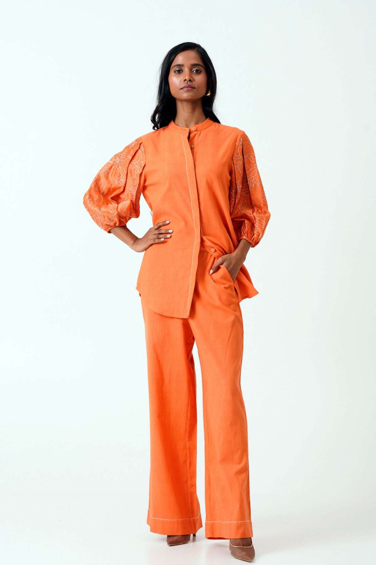 Sunset Orange Oba Co-ord Set