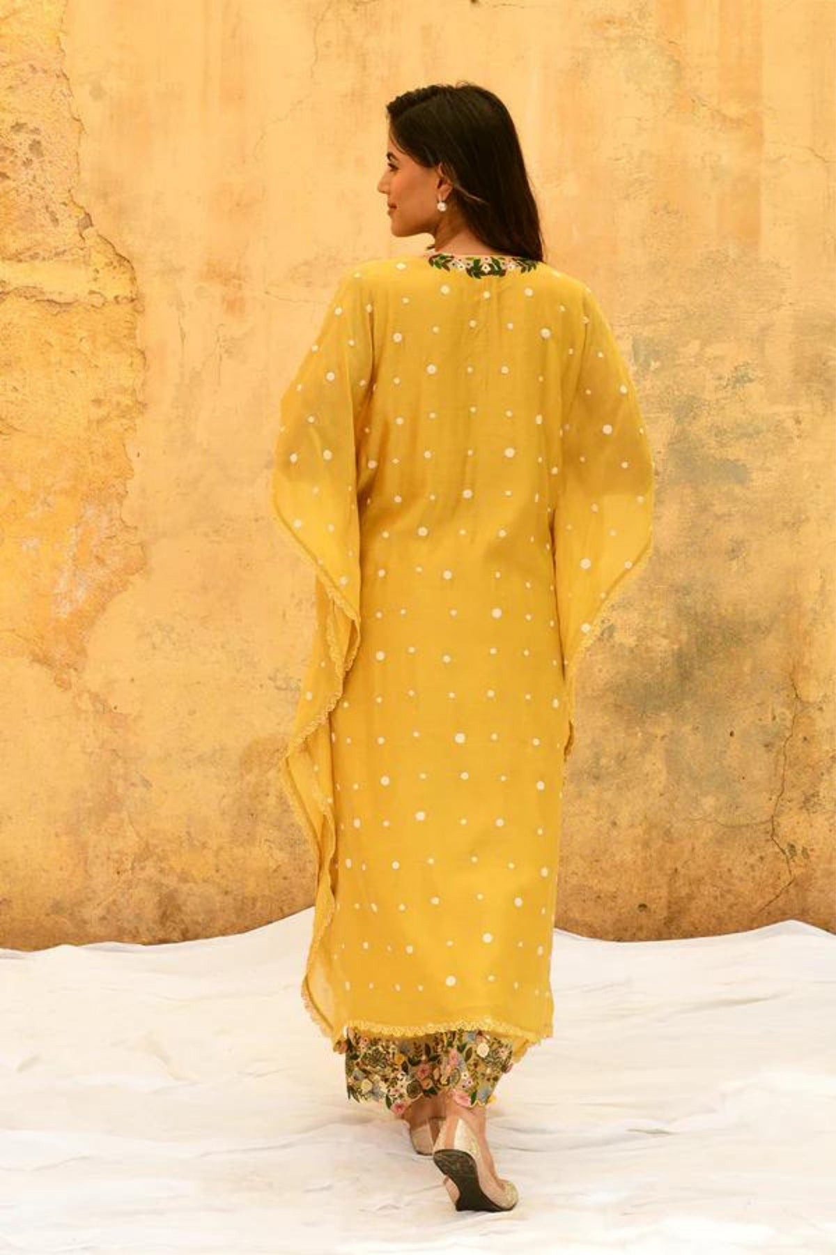 Yellow Orchid Heavy Kaftan Set