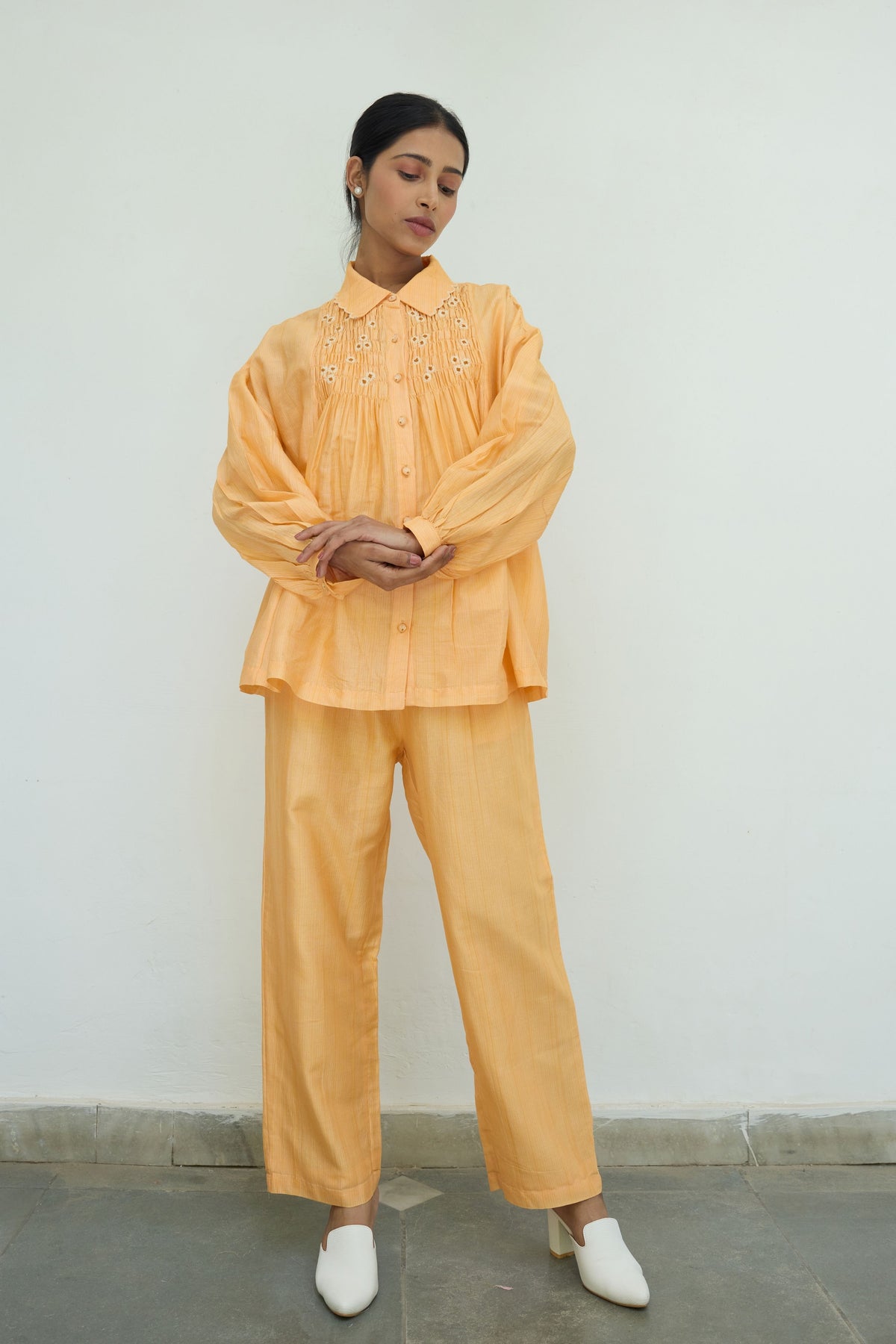 Orange Cotton Trousers